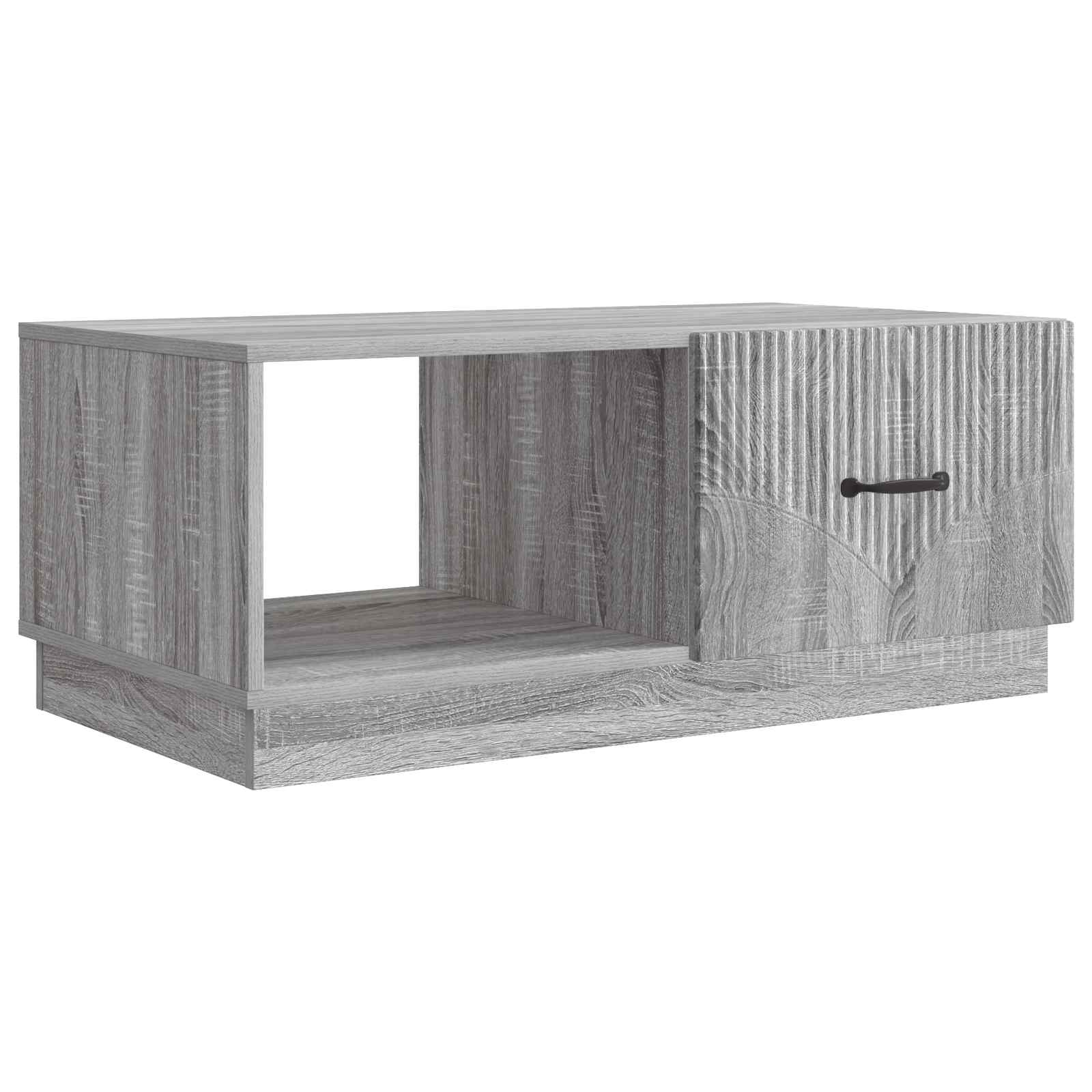 vidaXL Salontafel Zwart 90 x 50 x 37 cm Bewerkt hout