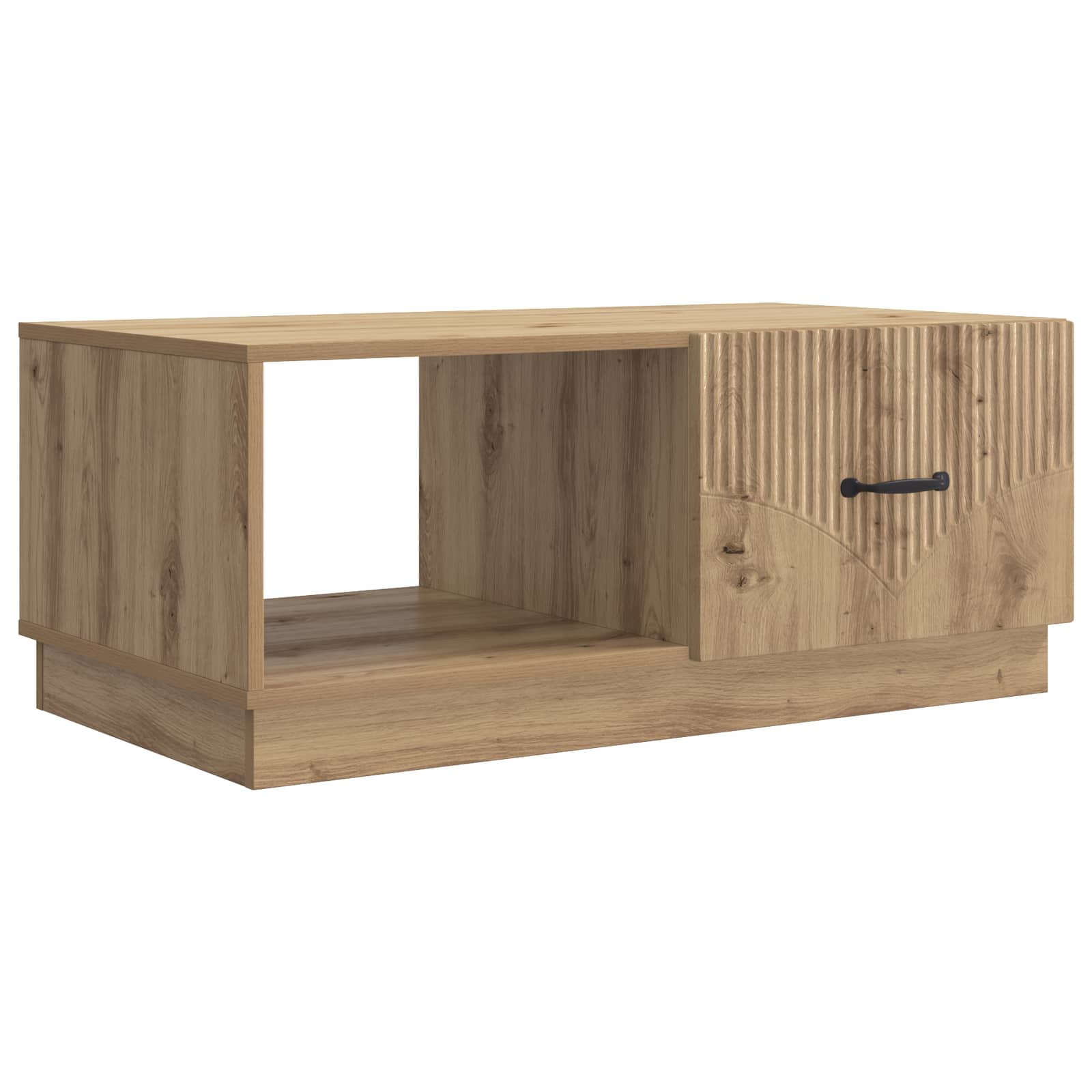 vidaXL Salontafel Zwart 90 x 50 x 37 cm Bewerkt hout
