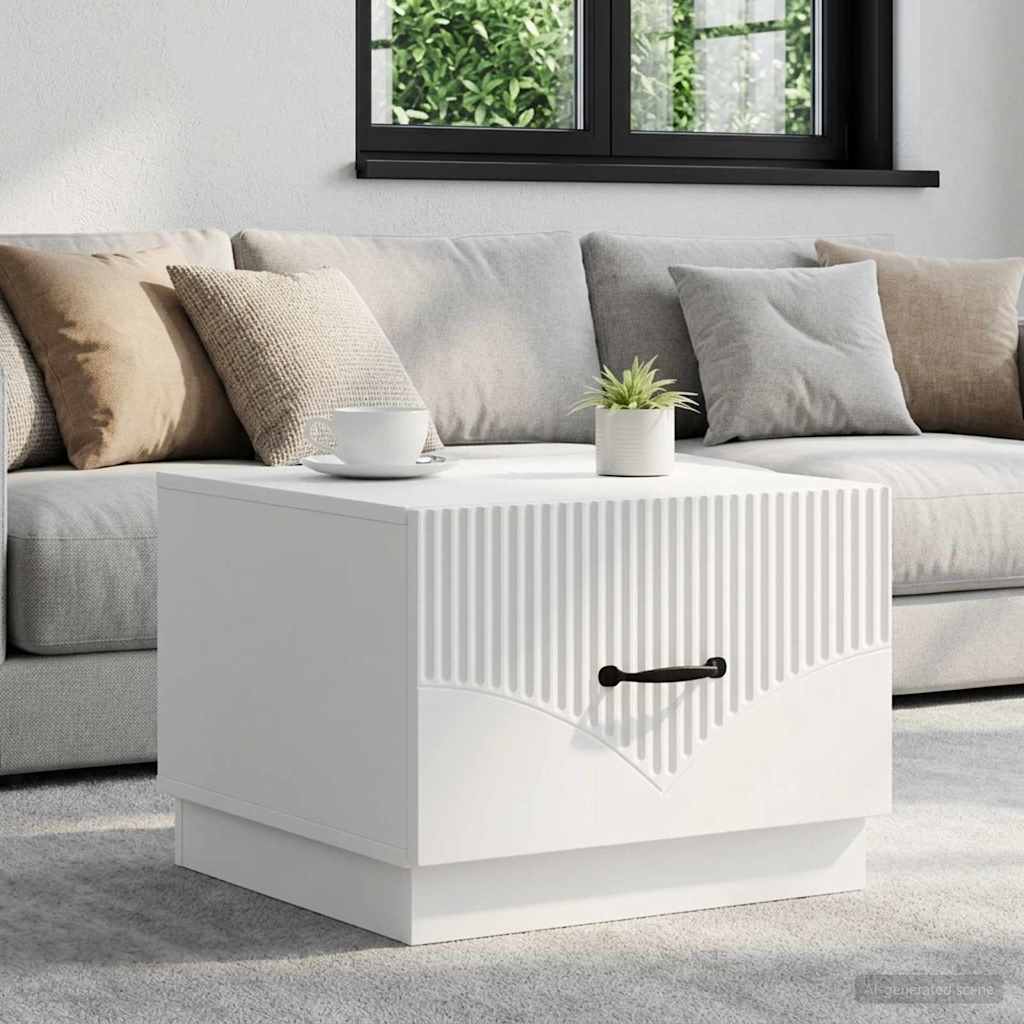 vidaXL Salontafel met lade Zwart 49 x 50 x 37 cm Bewerkt hout