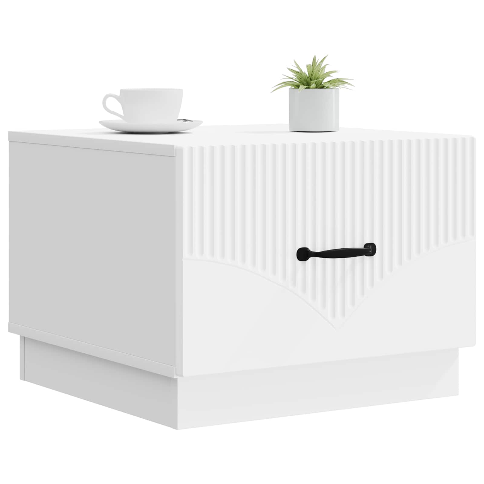 vidaXL Salontafel met lade Zwart 49 x 50 x 37 cm Bewerkt hout