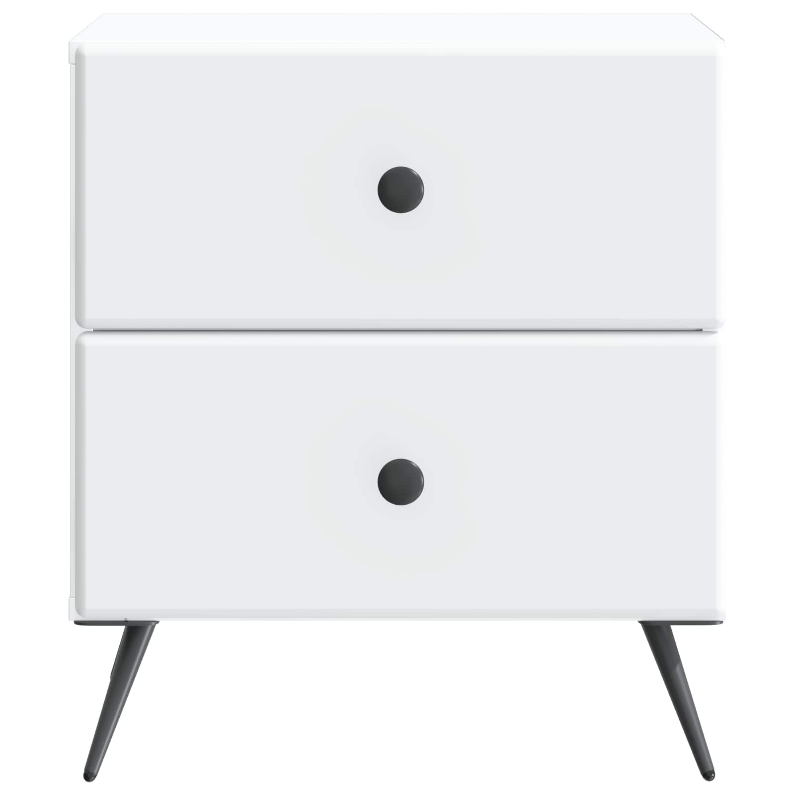 vidaXL Nachtkastje met lade 2 pcs Wit 43 x 34,5 x 47,5 cm Bewerkt hout