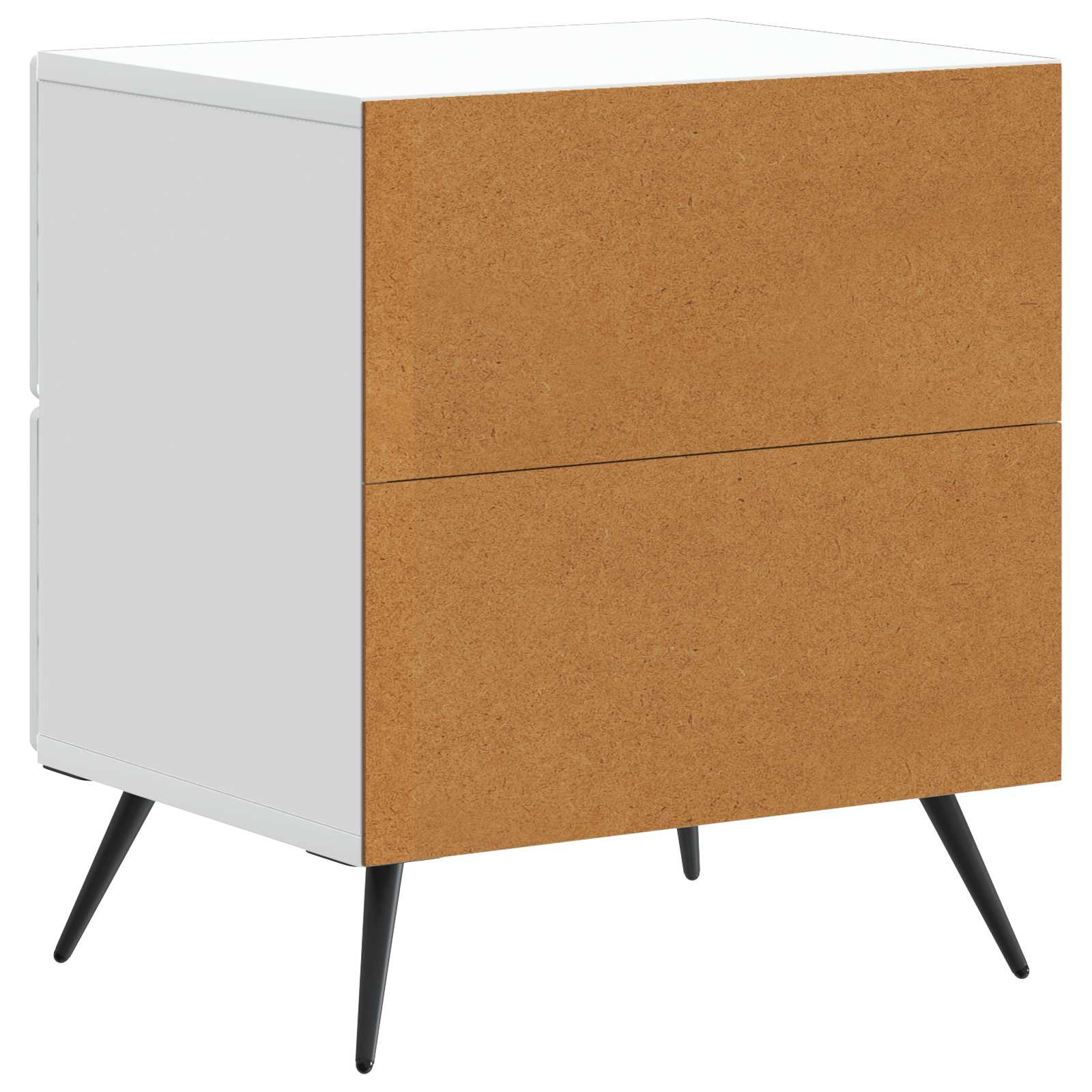 vidaXL Nachtkastje met lade 2 pcs Wit 43 x 34,5 x 47,5 cm Bewerkt hout
