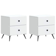 vidaXL Nachtkastje met lade 2 pcs Wit 43 x 34,5 x 47,5 cm Bewerkt hout