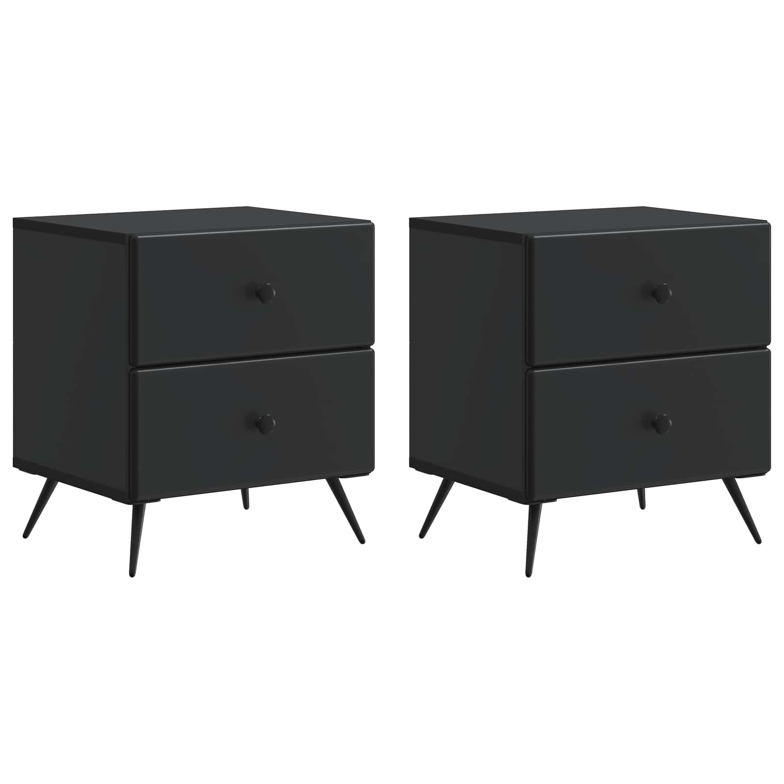 vidaXL Nachtkastje met lade 2 pcs Wit 43 x 34,5 x 47,5 cm Bewerkt hout