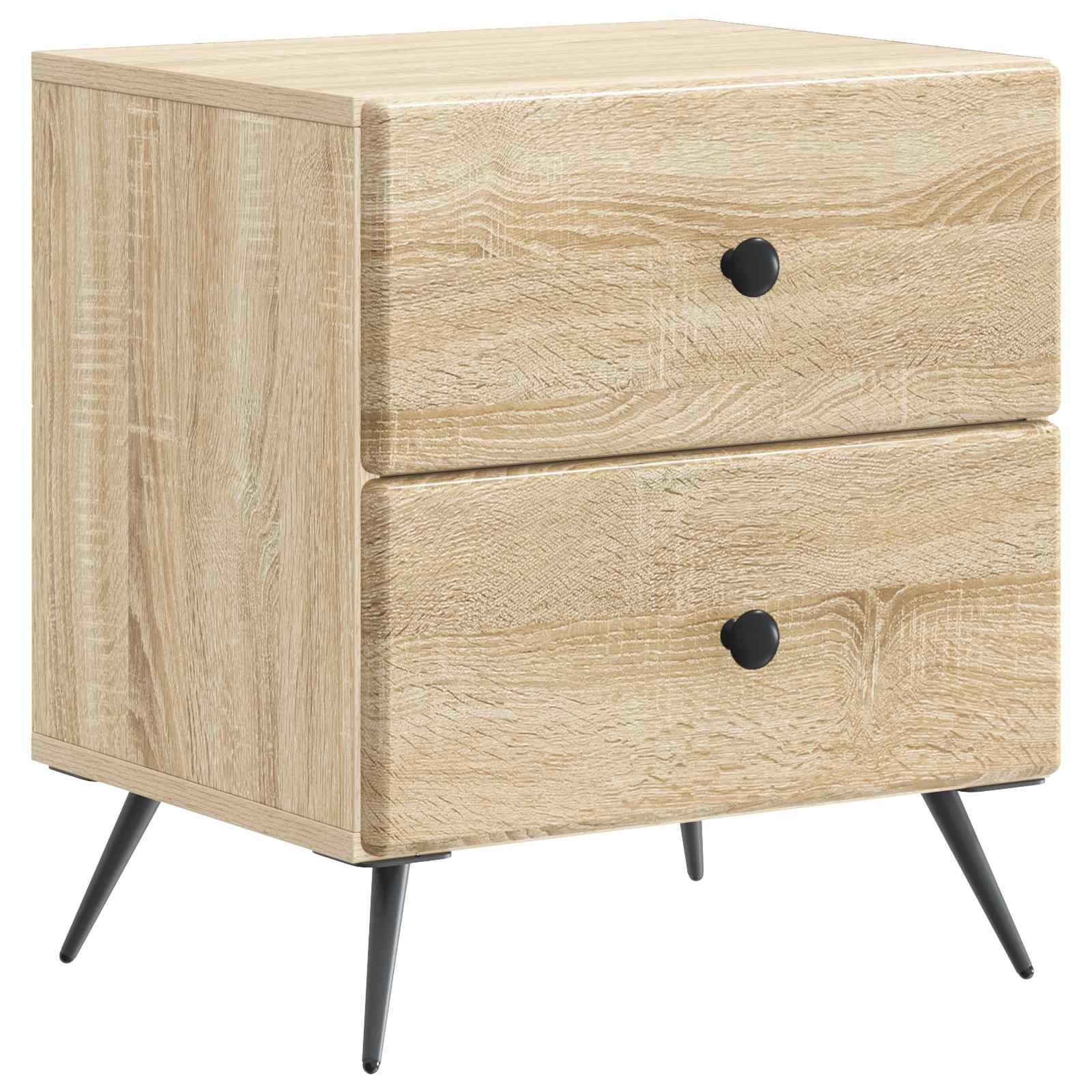 vidaXL Nachtkastje met lade 2 pcs Wit 43 x 34,5 x 47,5 cm Bewerkt hout