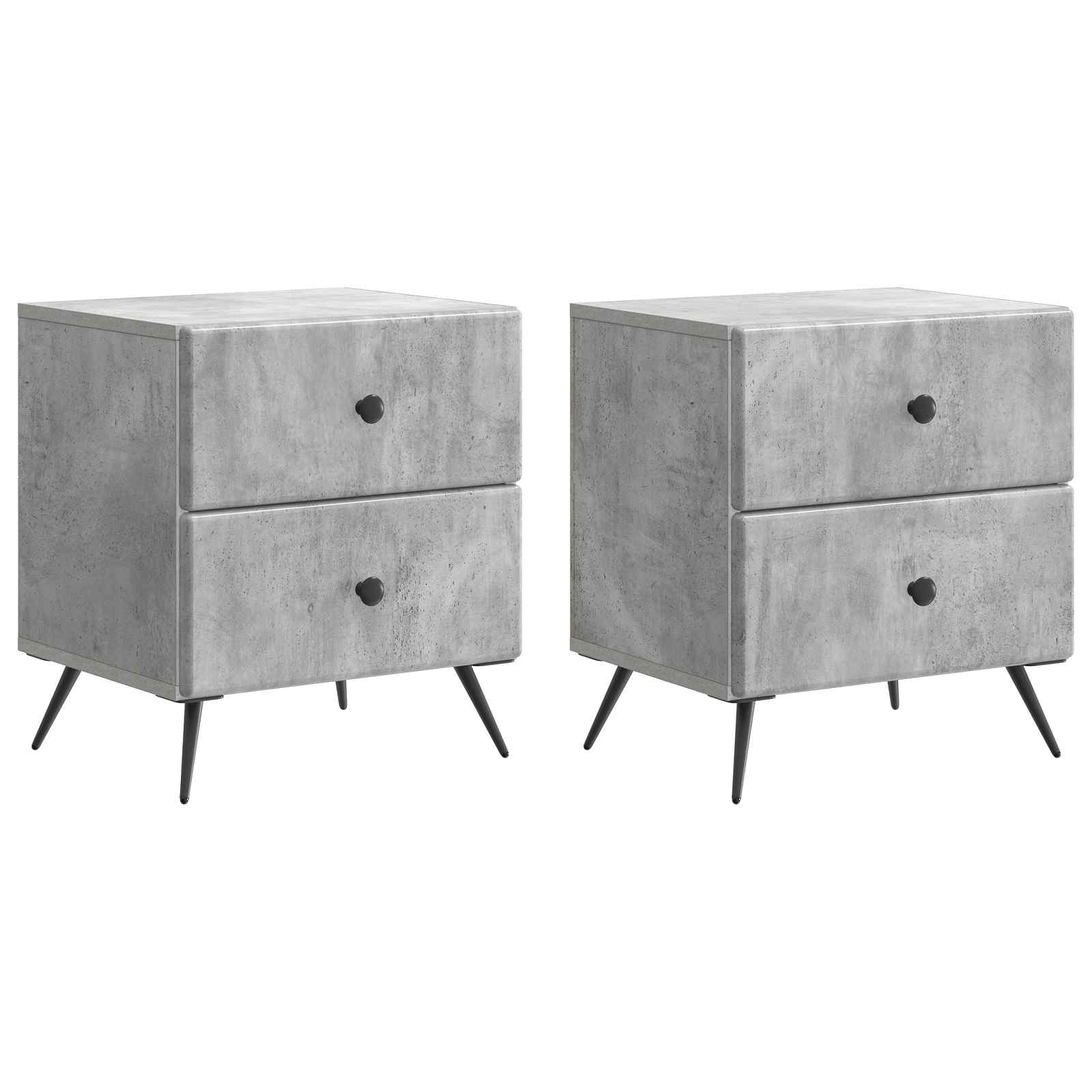 vidaXL Nachtkastje met lade 2 pcs Wit 43 x 34,5 x 47,5 cm Bewerkt hout