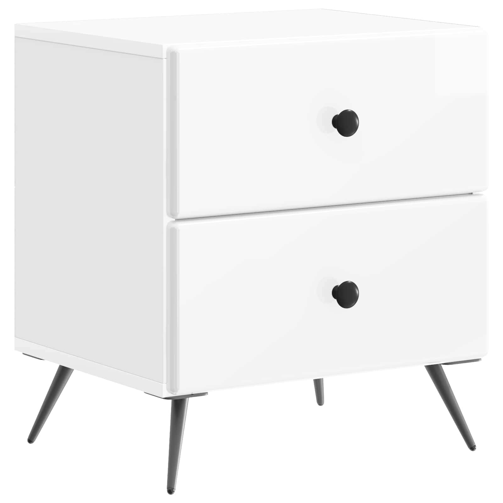 vidaXL Nachtkastje met lade 2 pcs Wit 43 x 34,5 x 47,5 cm Bewerkt hout