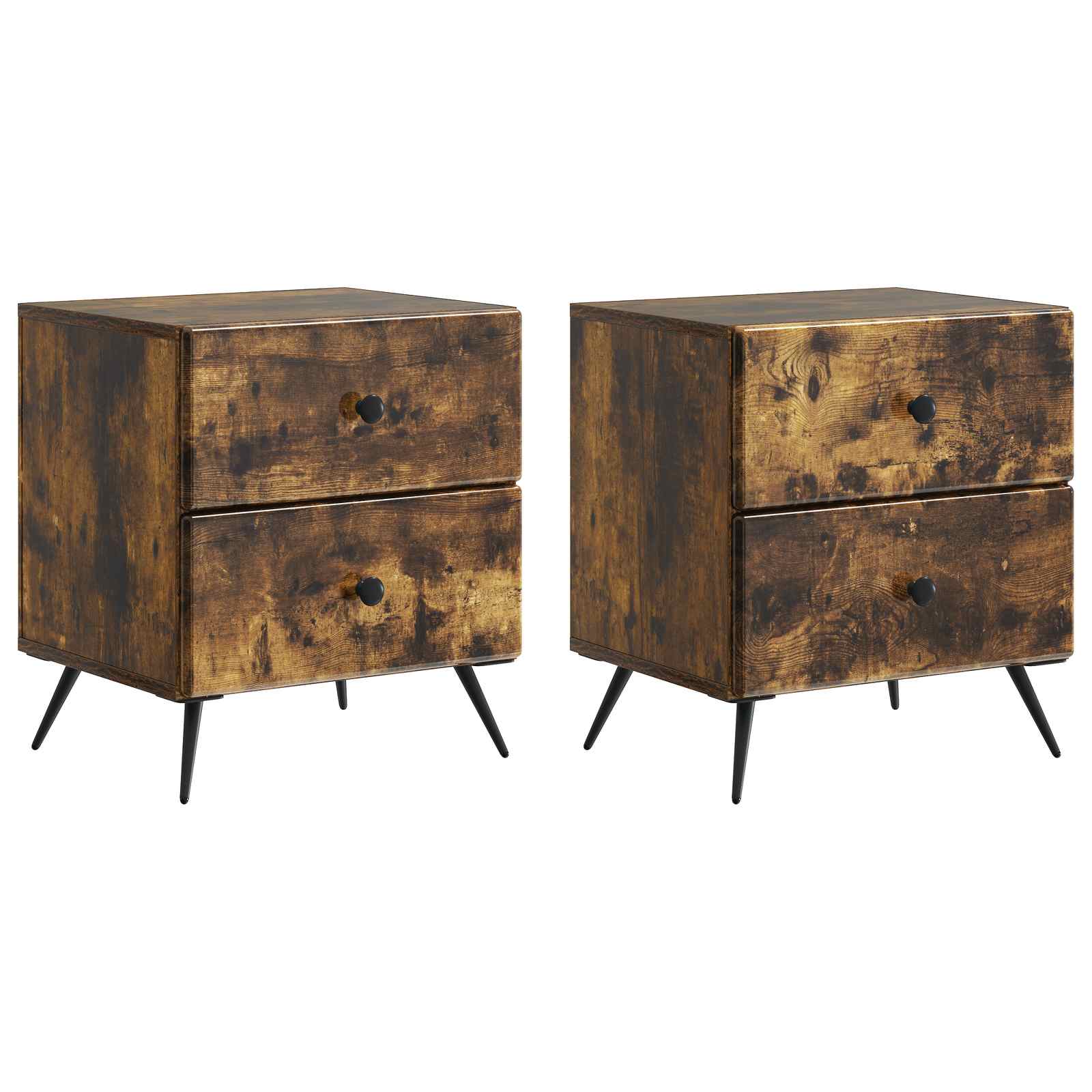 vidaXL Nachtkastje met lade 2 pcs Wit 43 x 34,5 x 47,5 cm Bewerkt hout