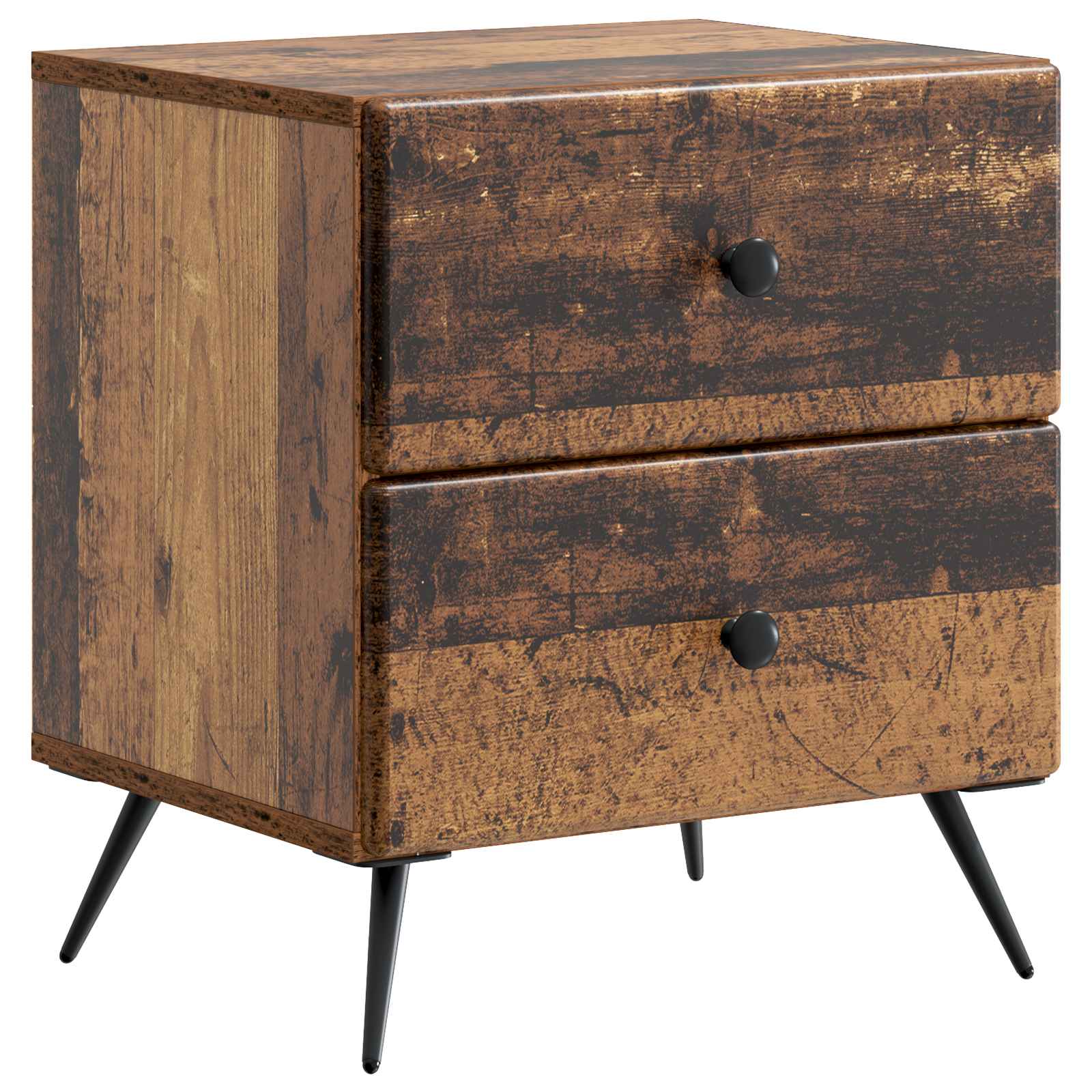vidaXL Nachtkastje met lade 2 pcs Wit 43 x 34,5 x 47,5 cm Bewerkt hout