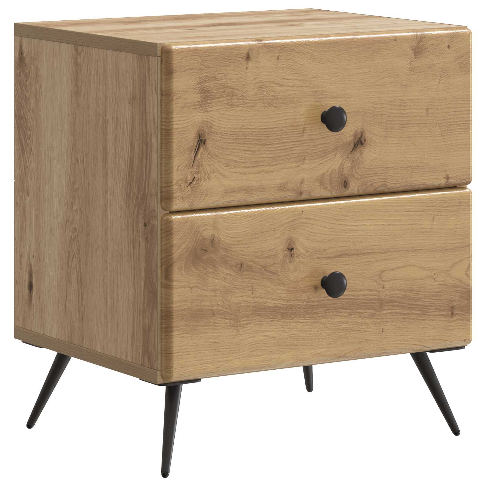 vidaXL Nachtkastje met lade 2 pcs Wit 43 x 34,5 x 47,5 cm Bewerkt hout