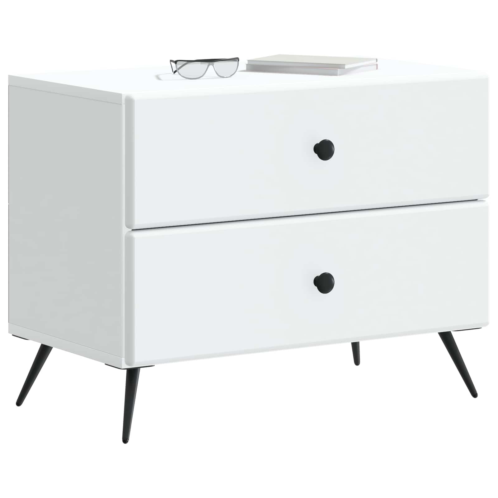 vidaXL Nachtkastje met lade Zwart 62 x 34,5 x 47,5 cm Bewerkt hout