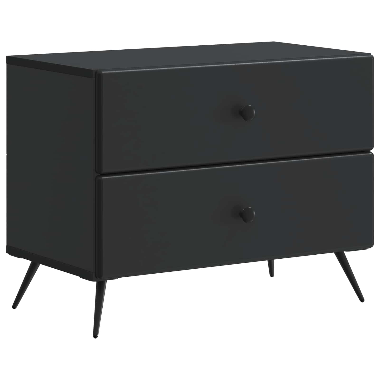 vidaXL Nachtkastje met lade Zwart 62 x 34,5 x 47,5 cm Bewerkt hout