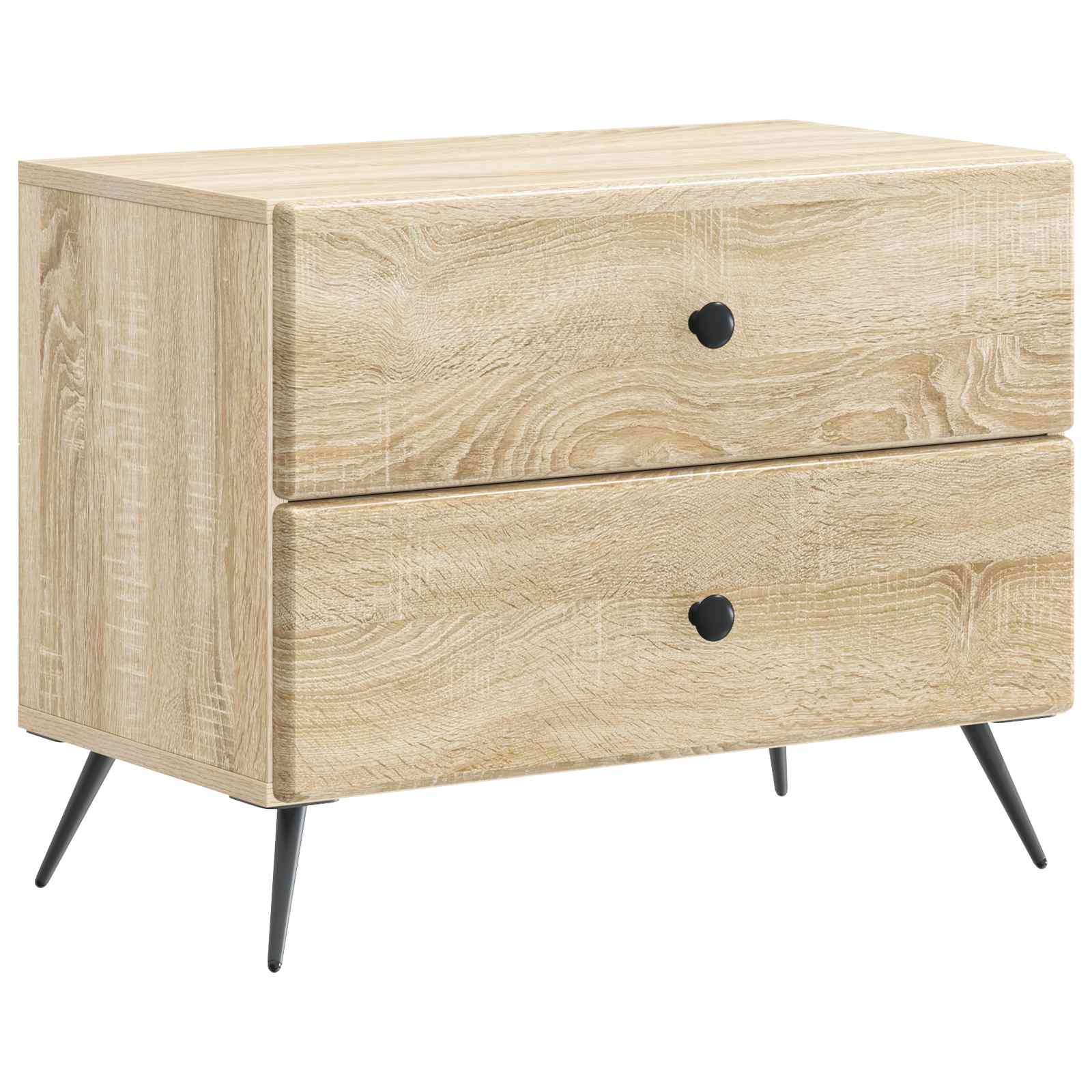 vidaXL Nachtkastje met lade Zwart 62 x 34,5 x 47,5 cm Bewerkt hout