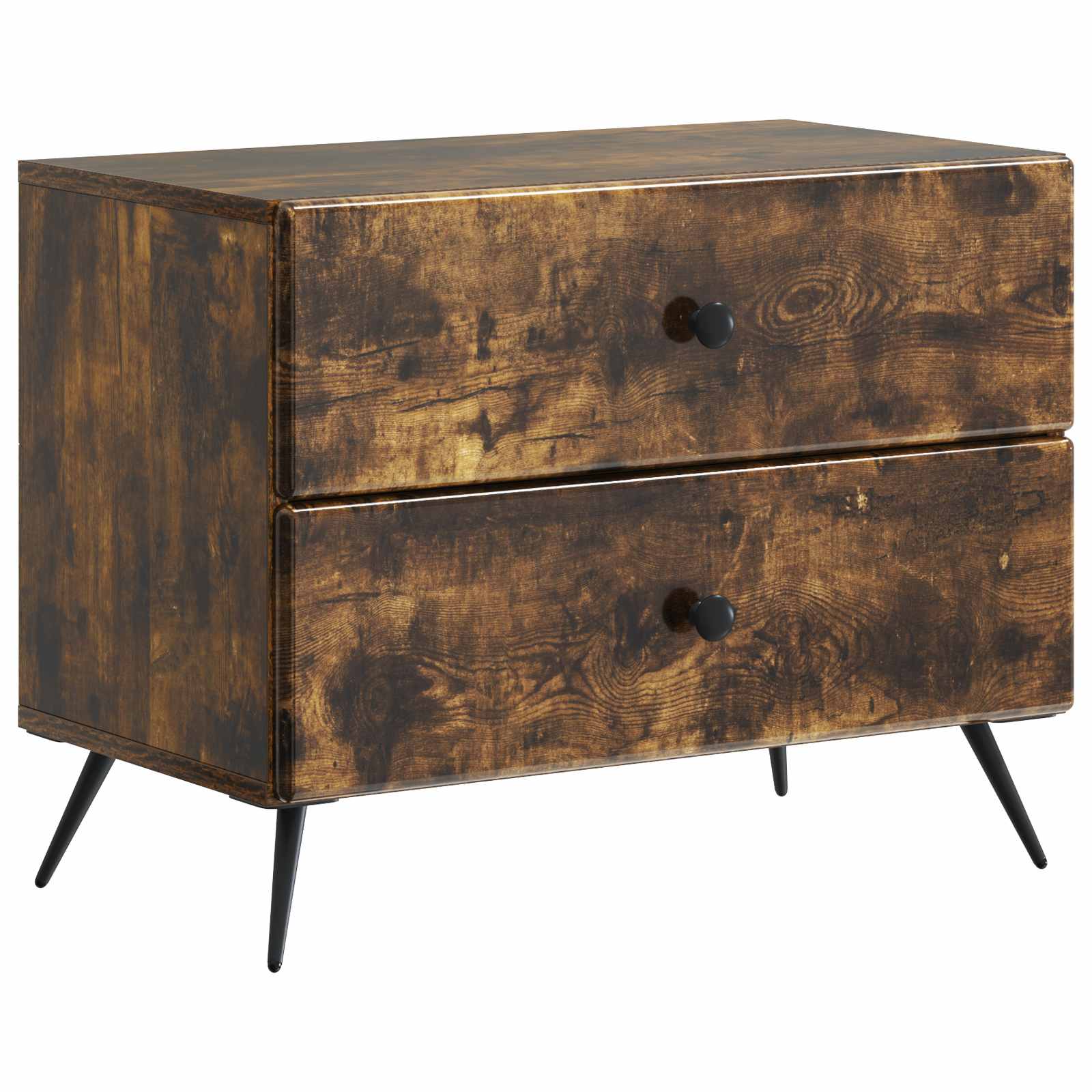 vidaXL Nachtkastje met lade Zwart 62 x 34,5 x 47,5 cm Bewerkt hout