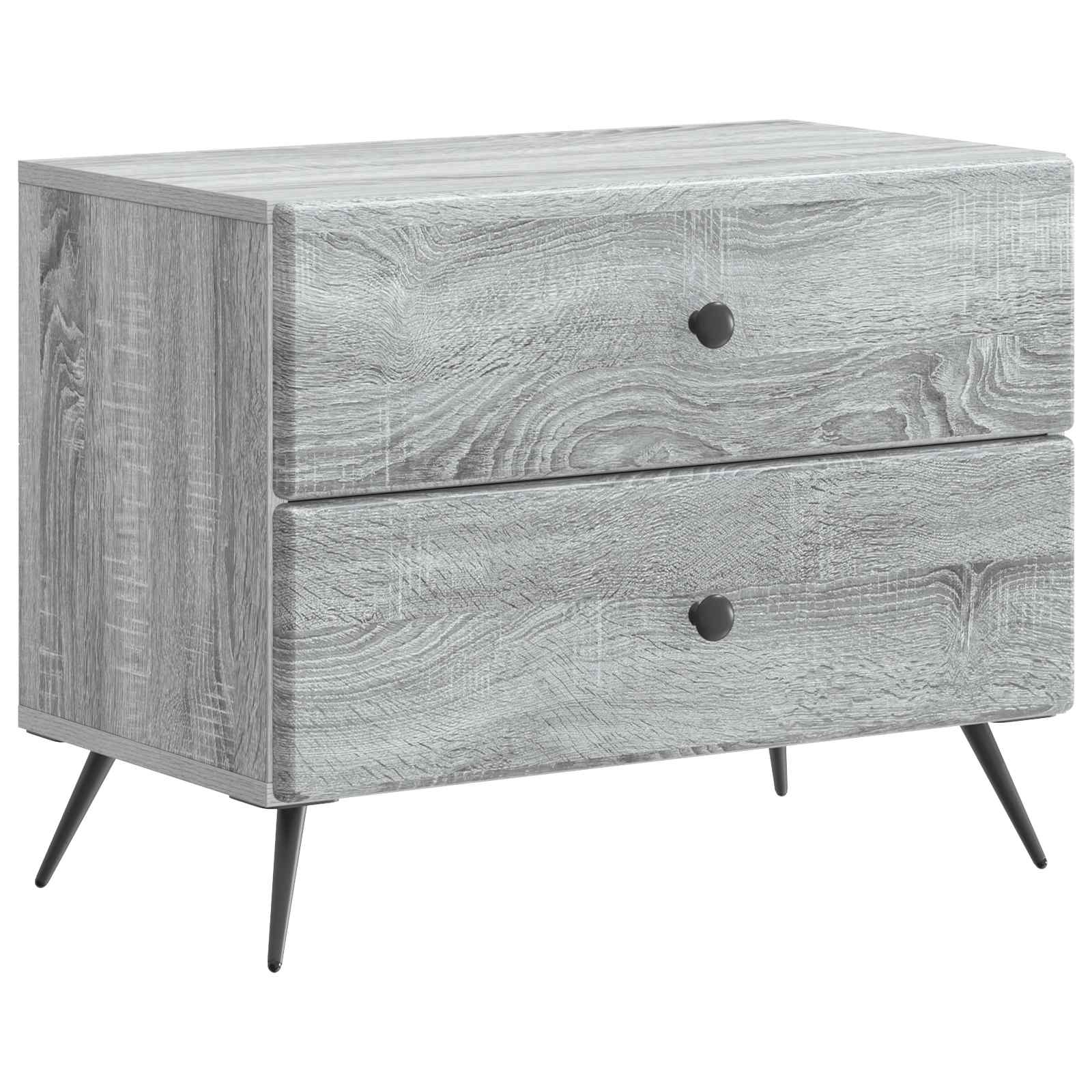 vidaXL Nachtkastje met lade Zwart 62 x 34,5 x 47,5 cm Bewerkt hout