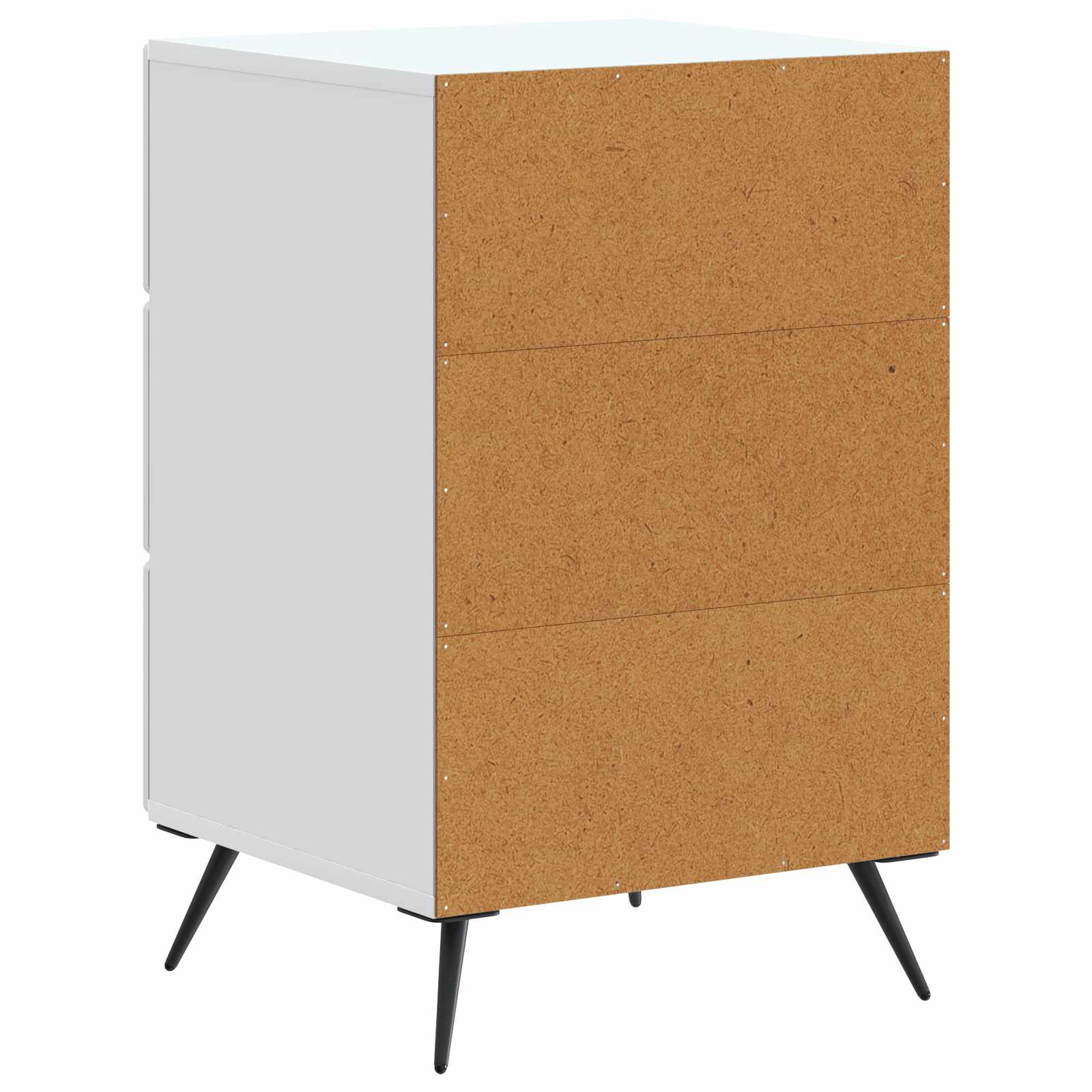 vidaXL Nachtkastje met lade Zwart 43 x 41 x 66,5 cm Bewerkt hout