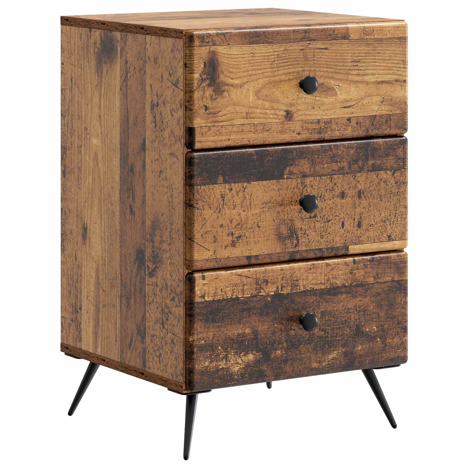 vidaXL Nachtkastje met lade Zwart 43 x 41 x 66,5 cm Bewerkt hout