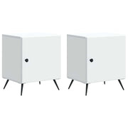 vidaXL Nachtkastje 2 pcs Wit 43 x 34,5 x 50 cm Bewerkt hout
