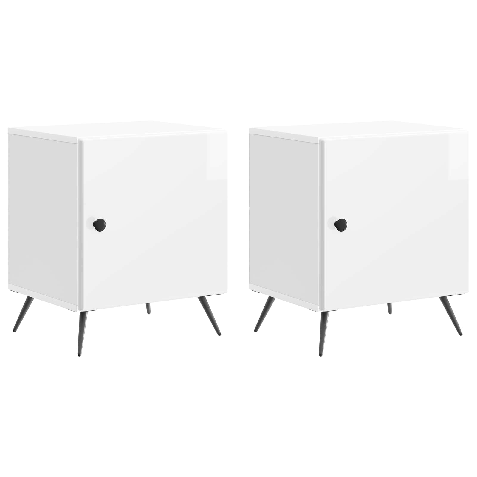 vidaXL Nachtkastje 2 pcs Wit 43 x 34,5 x 50 cm Bewerkt hout