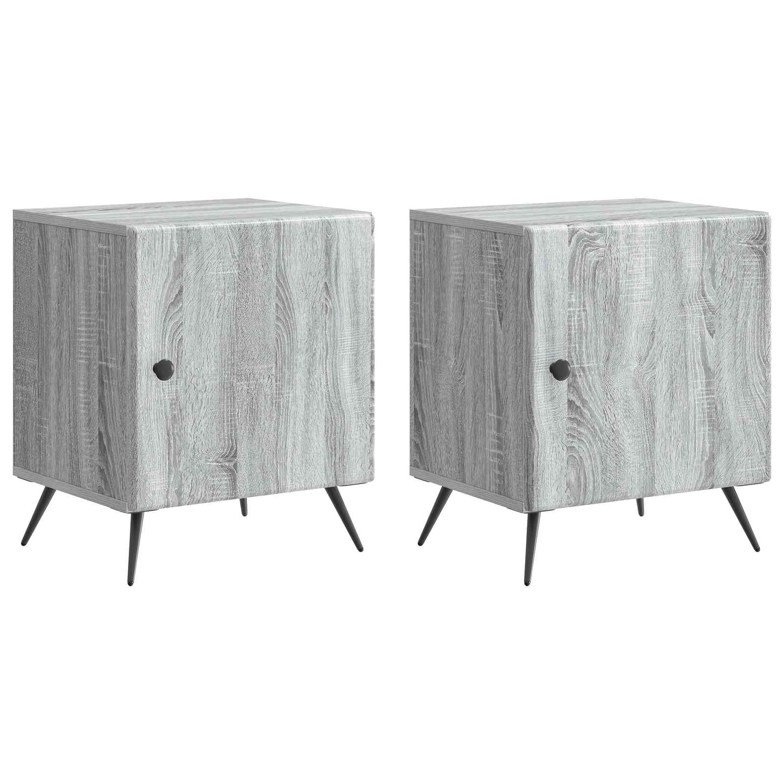 vidaXL Nachtkastje 2 pcs Wit 43 x 34,5 x 50 cm Bewerkt hout