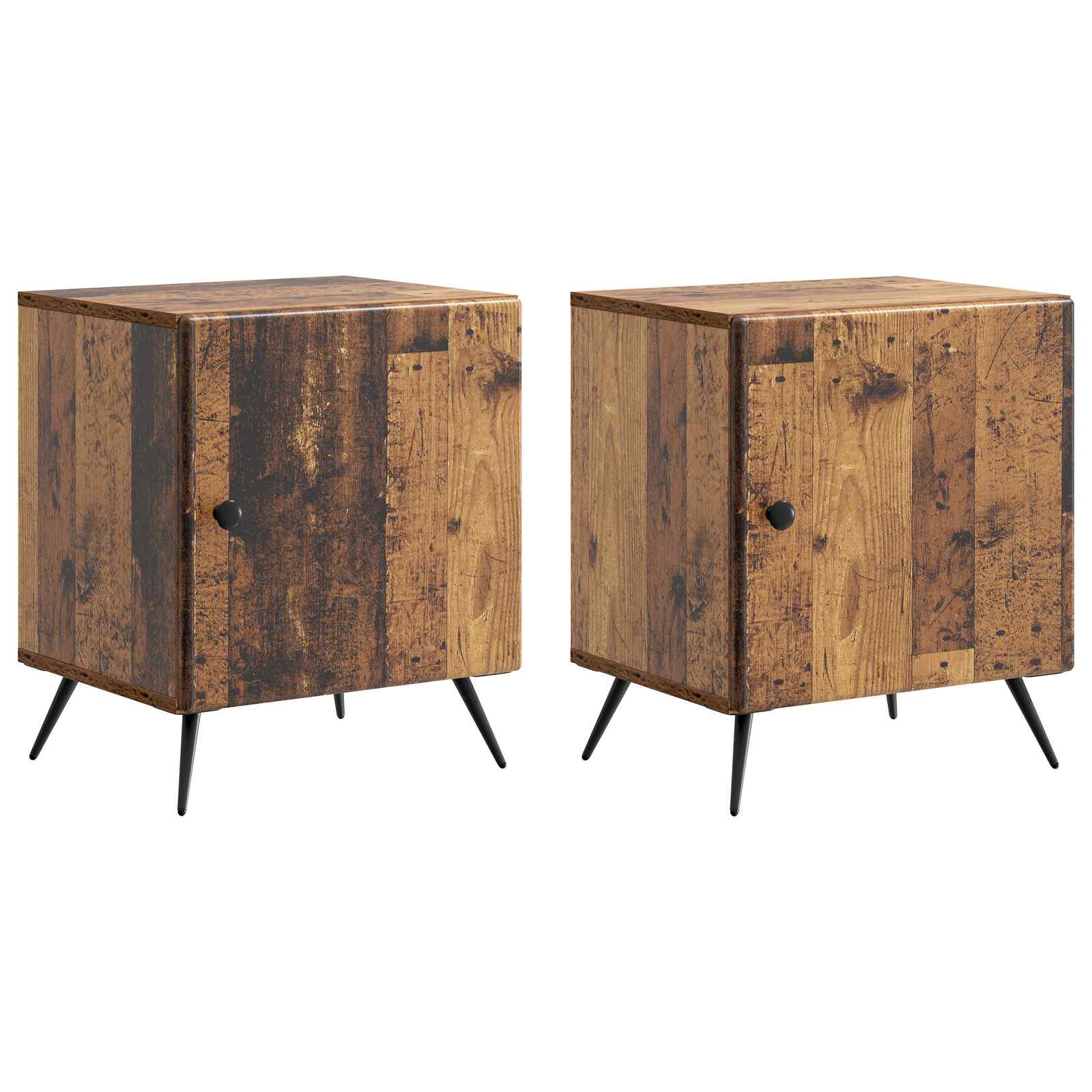 vidaXL Nachtkastje 2 pcs Wit 43 x 34,5 x 50 cm Bewerkt hout
