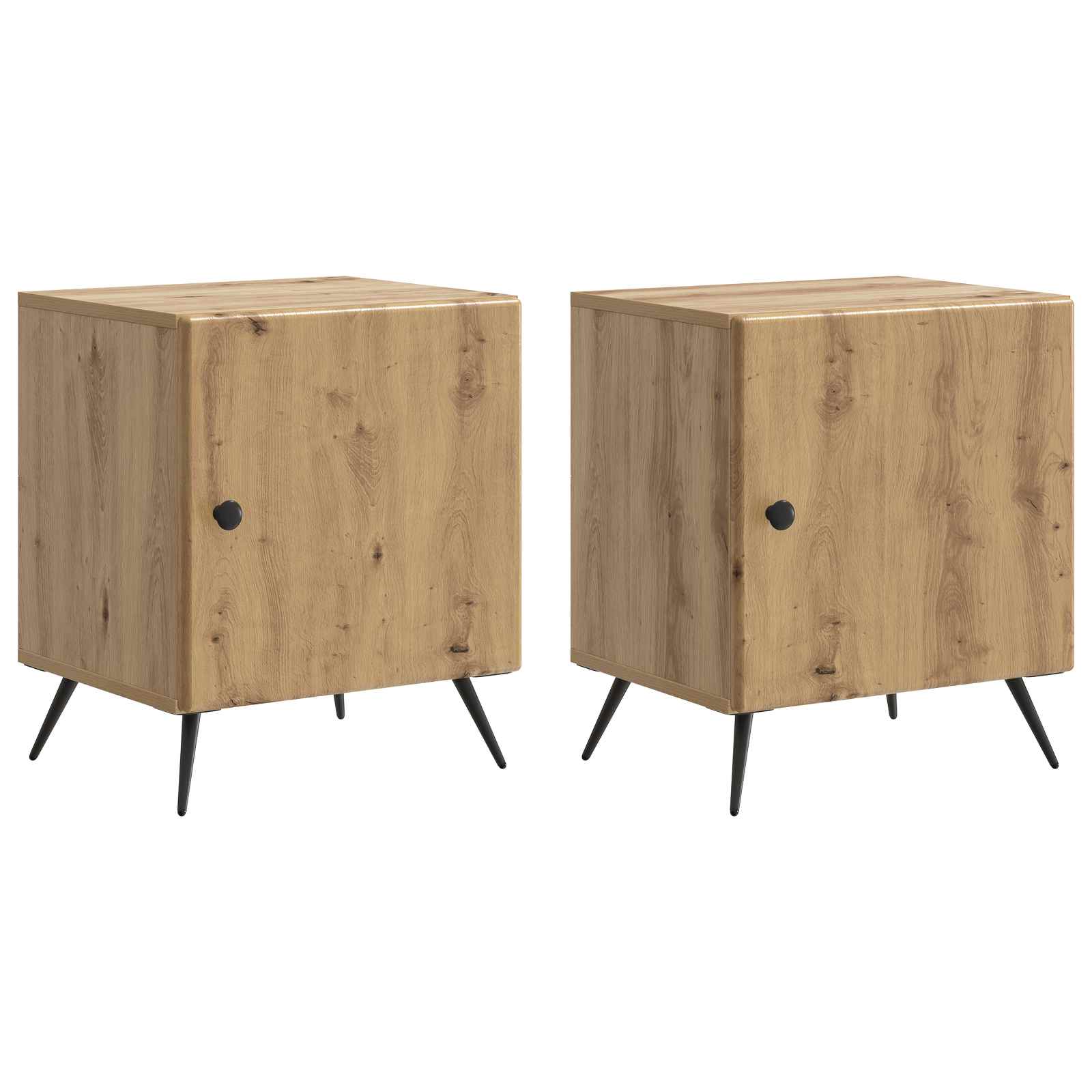 vidaXL Nachtkastje 2 pcs Wit 43 x 34,5 x 50 cm Bewerkt hout