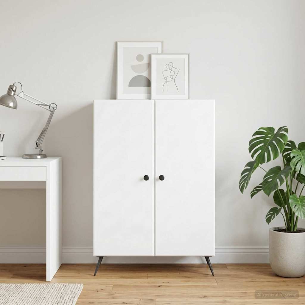 vidaXL Dressoir Zwart 66 x 34,5 x 90 cm Bewerkt hout