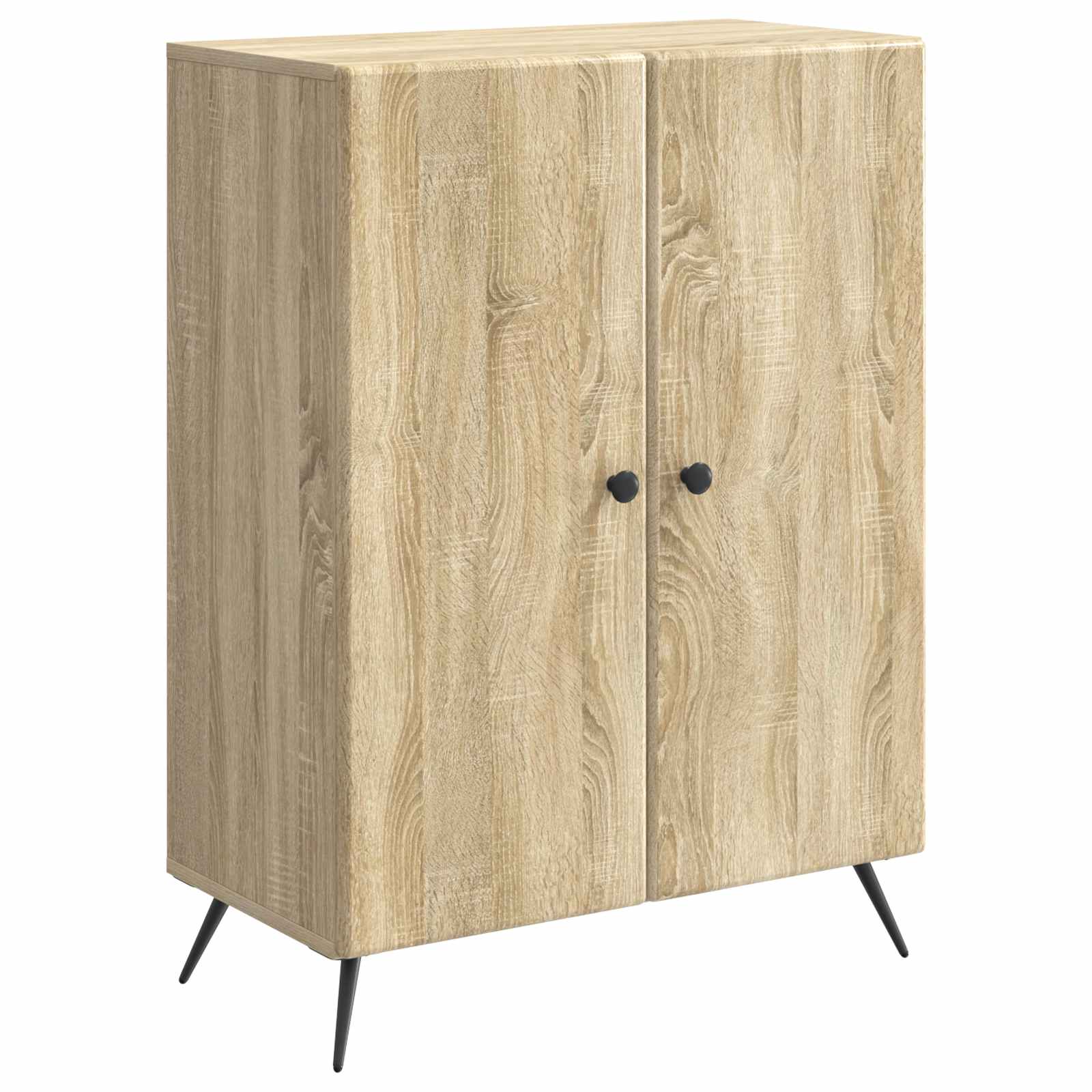 vidaXL Dressoir Zwart 66 x 34,5 x 90 cm Bewerkt hout