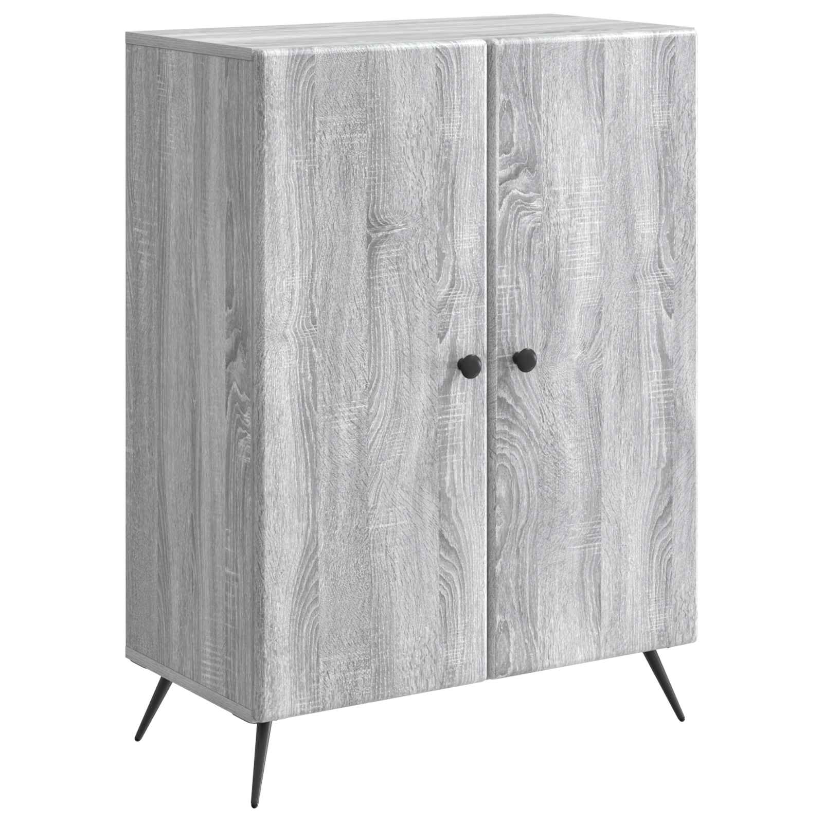 vidaXL Dressoir Zwart 66 x 34,5 x 90 cm Bewerkt hout