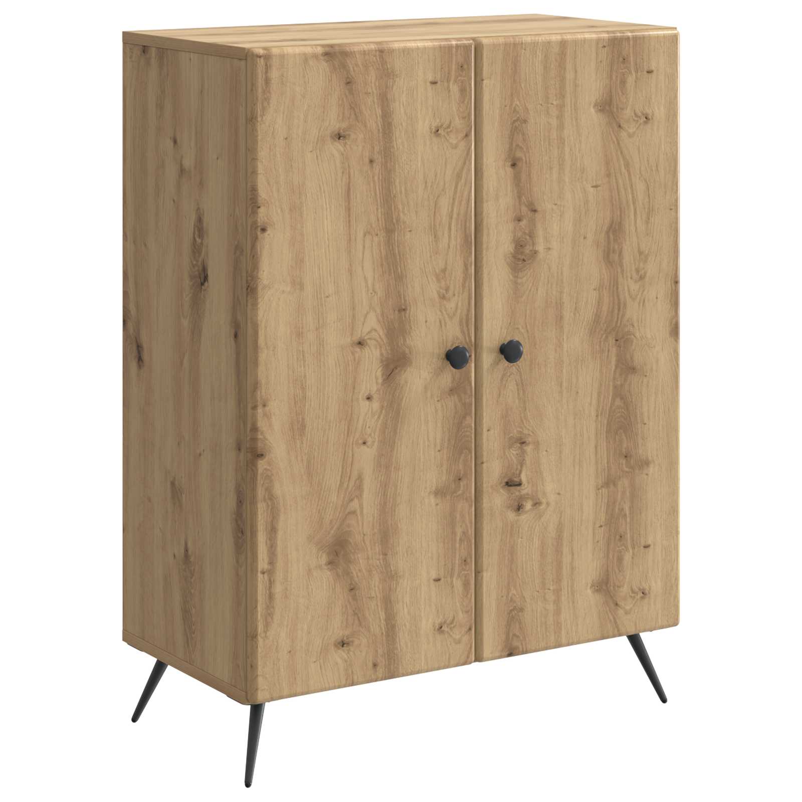 vidaXL Dressoir Zwart 66 x 34,5 x 90 cm Bewerkt hout