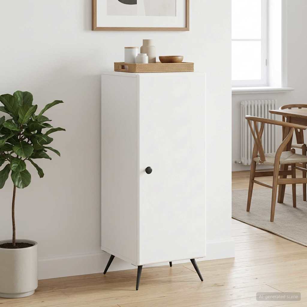 vidaXL Dressoir Zwart 33 x 34,5 x 90 cm Bewerkt hout