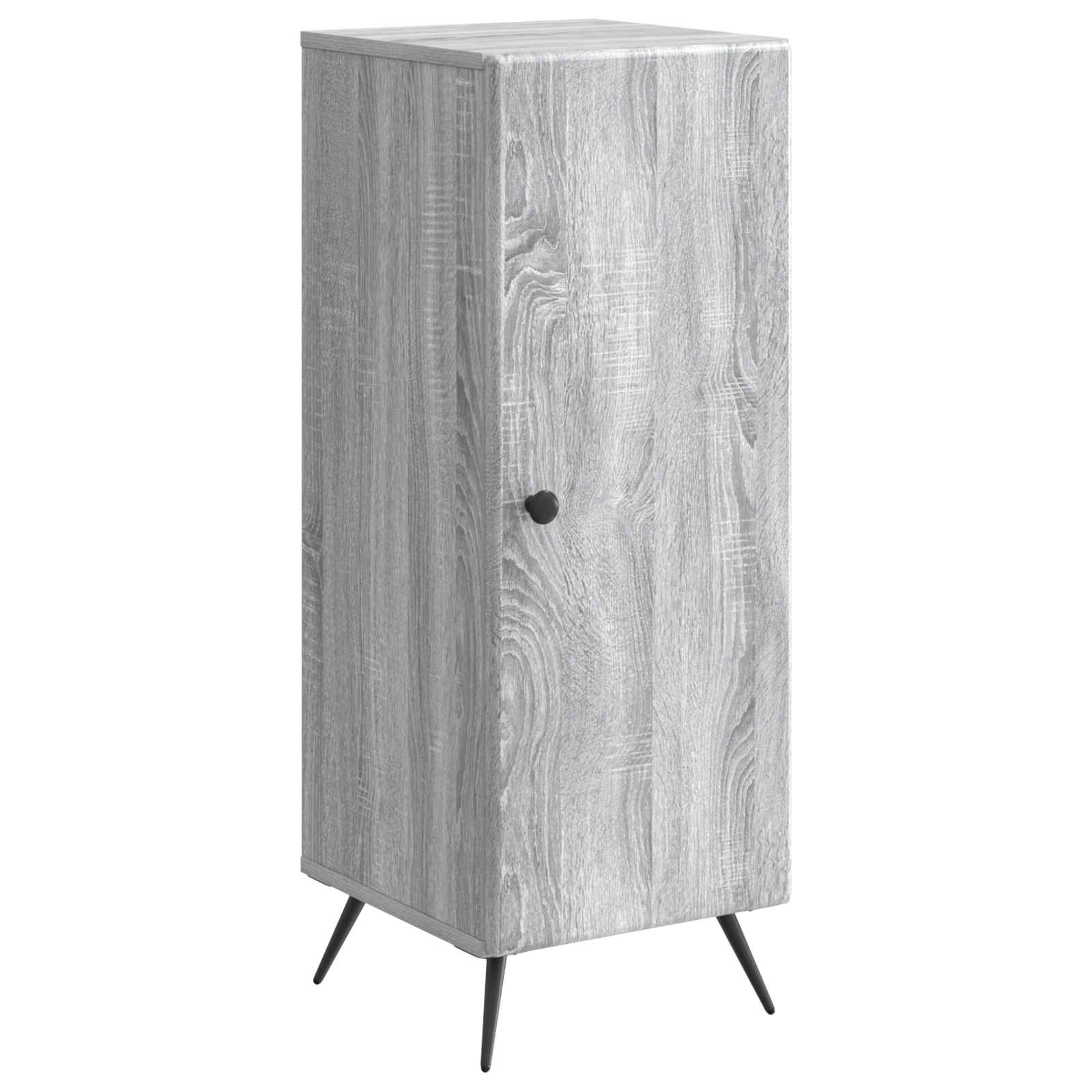 vidaXL Dressoir Zwart 33 x 34,5 x 90 cm Bewerkt hout