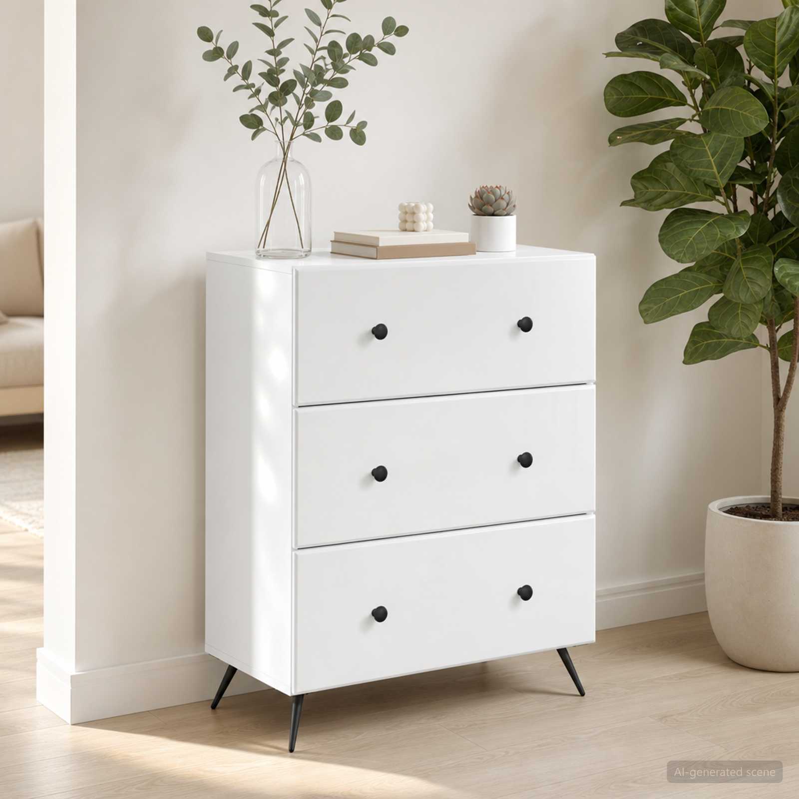 vidaXL Ladenkast Zwart 66 x 34,5 x 90 cm Bewerkt hout