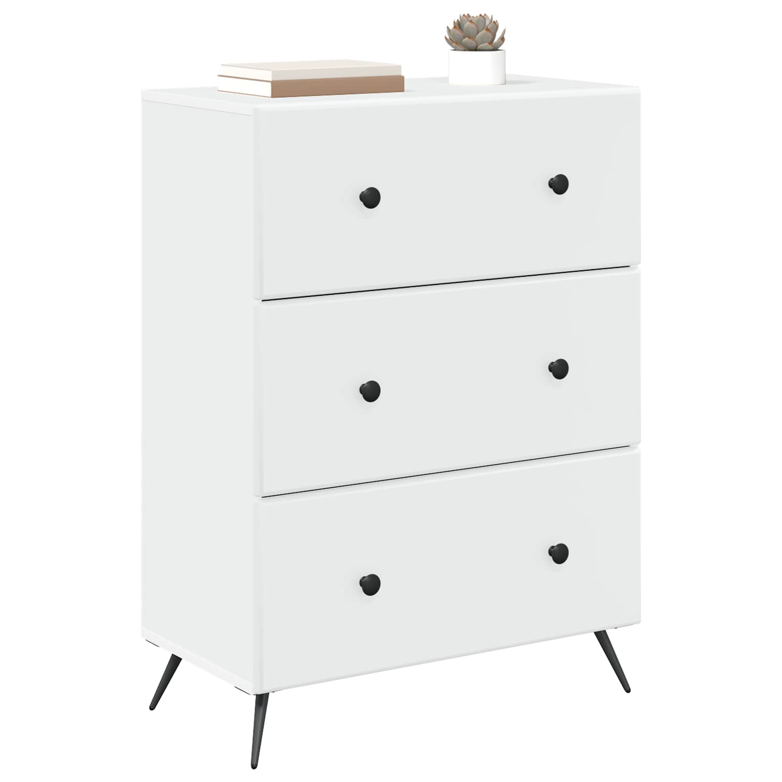 vidaXL Ladenkast Zwart 66 x 34,5 x 90 cm Bewerkt hout