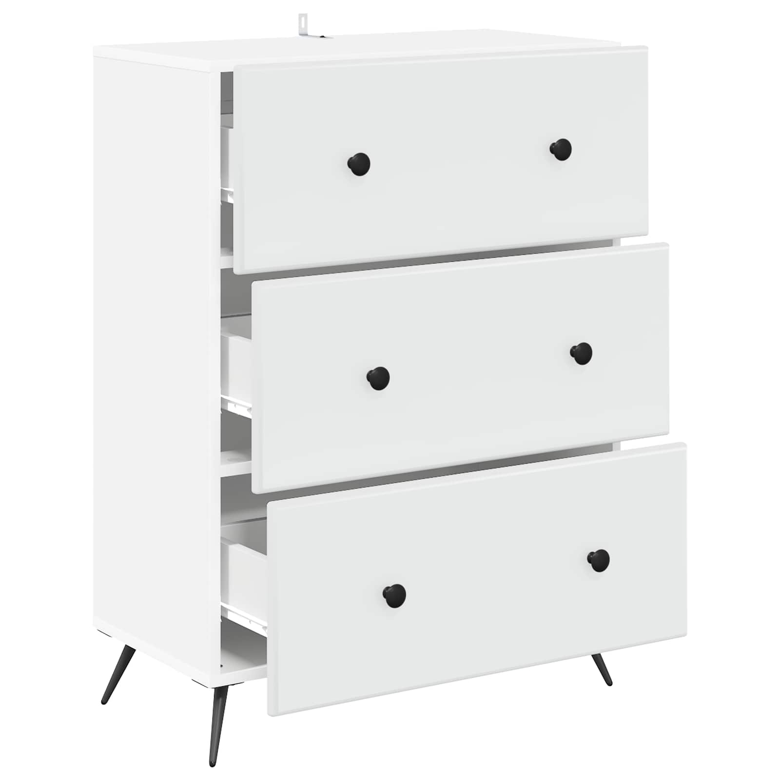 vidaXL Ladenkast Zwart 66 x 34,5 x 90 cm Bewerkt hout