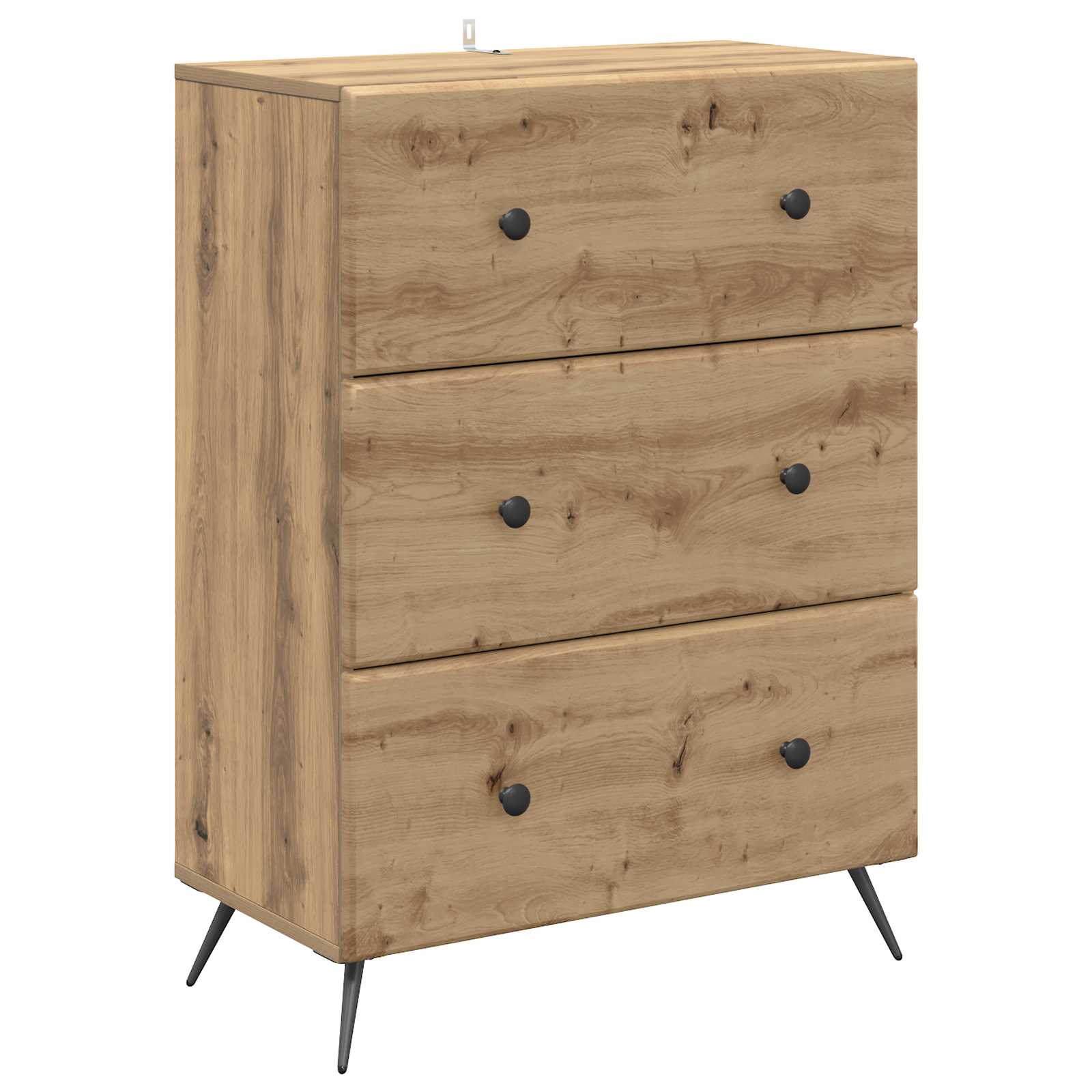 vidaXL Ladenkast Zwart 66 x 34,5 x 90 cm Bewerkt hout