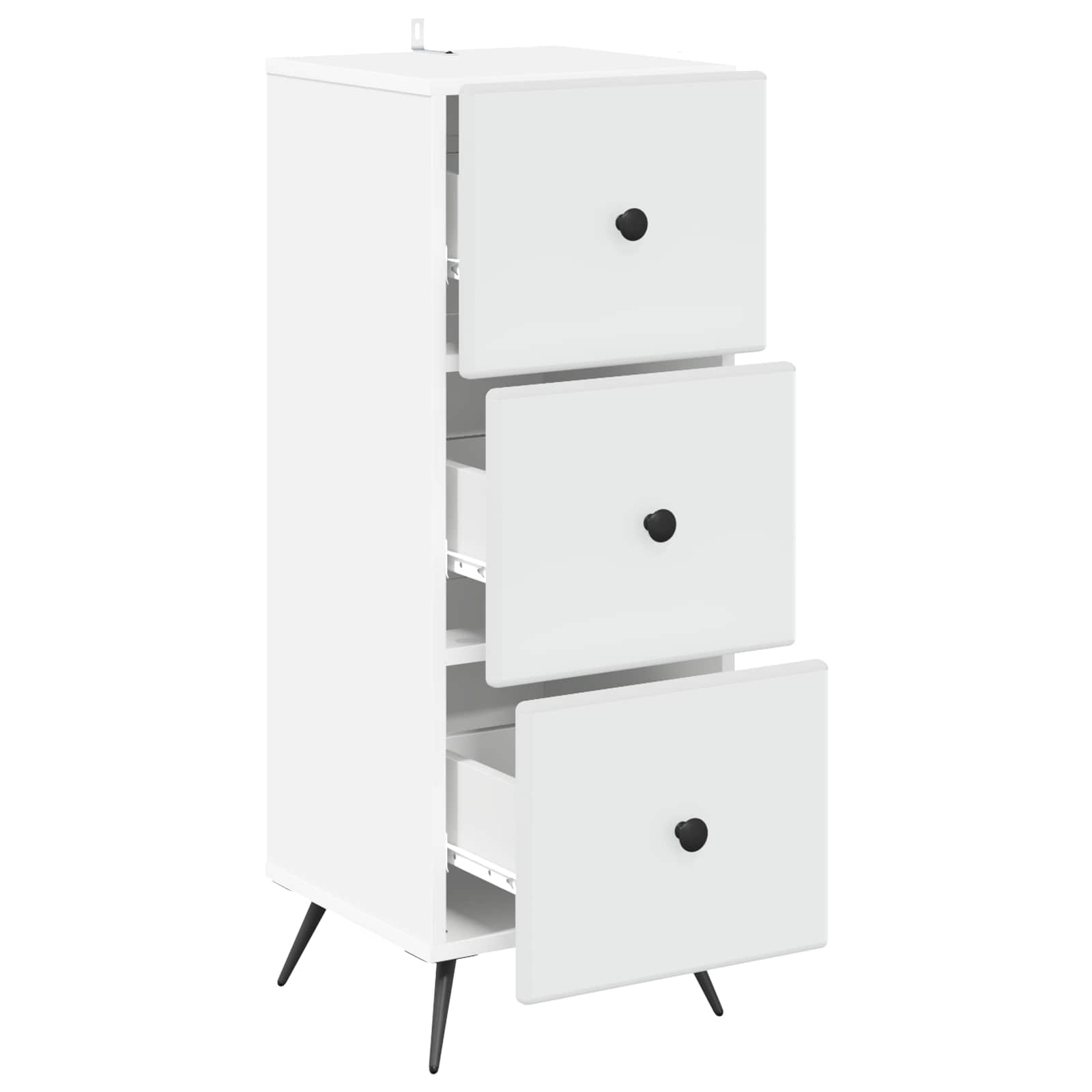 vidaXL Ladenkast Zwart 33 x 34,5 x 90 cm Bewerkt hout