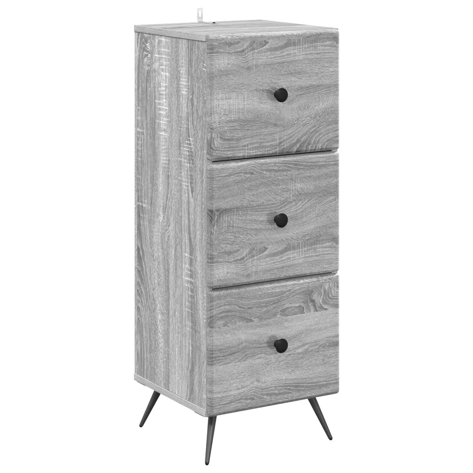 vidaXL Ladenkast Zwart 33 x 34,5 x 90 cm Bewerkt hout