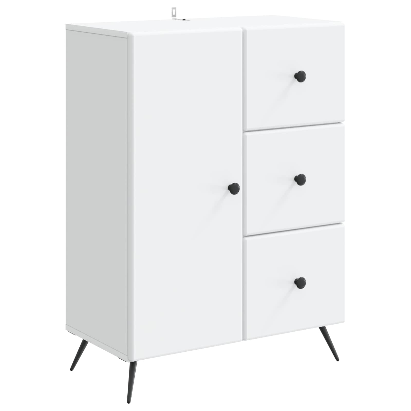 vidaXL Dressoir met lade Zwart 66 x 34,5 x 90 cm Bewerkt hout