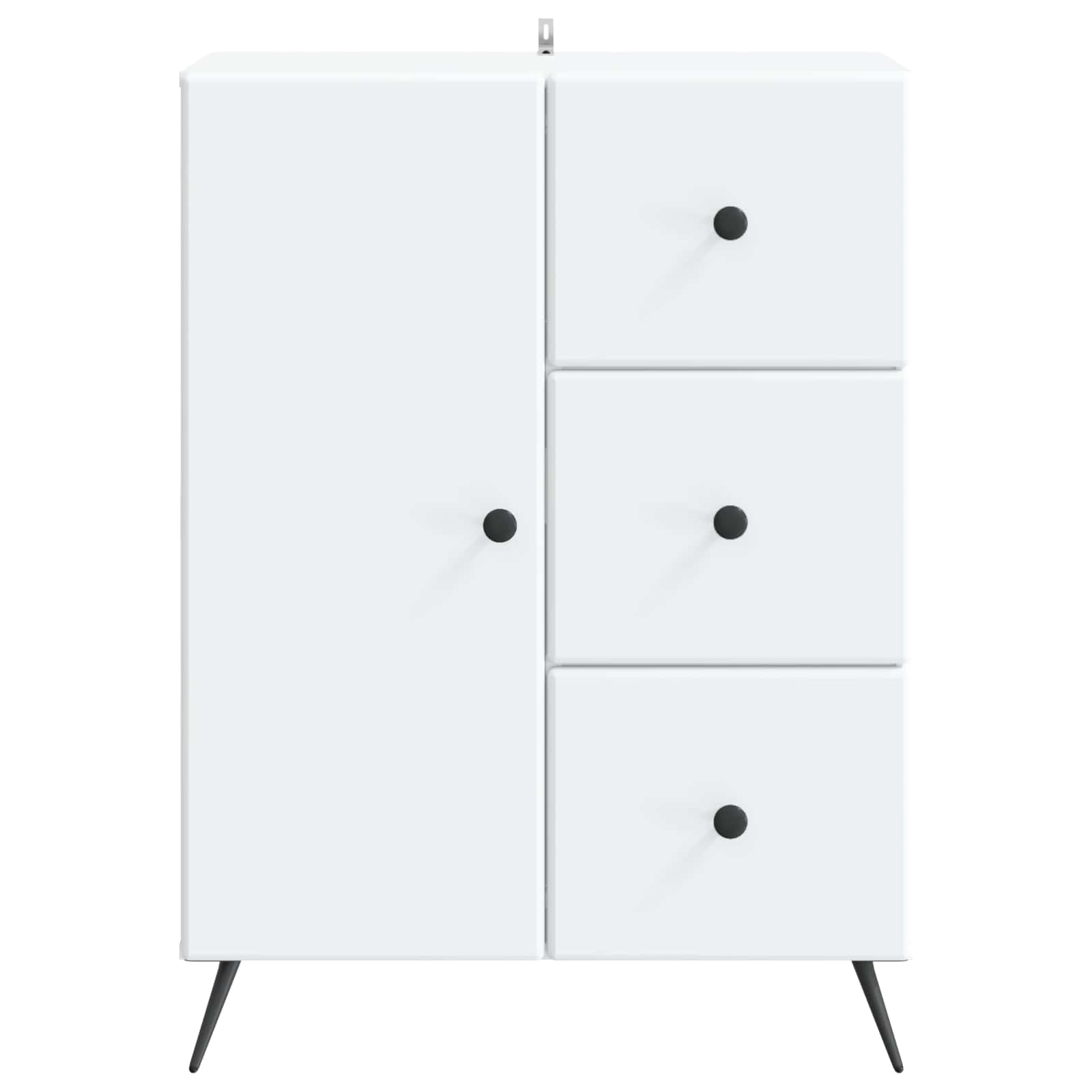vidaXL Dressoir met lade Zwart 66 x 34,5 x 90 cm Bewerkt hout