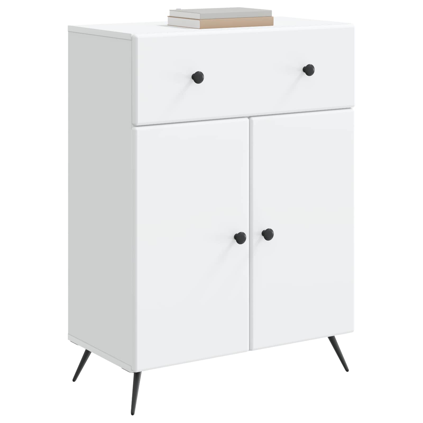 vidaXL Dressoir met lade Zwart 66 x 34,5 x 90 cm Bewerkt hout