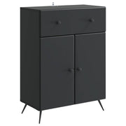 vidaXL Dressoir met lade Zwart 66 x 34,5 x 90 cm Bewerkt hout
