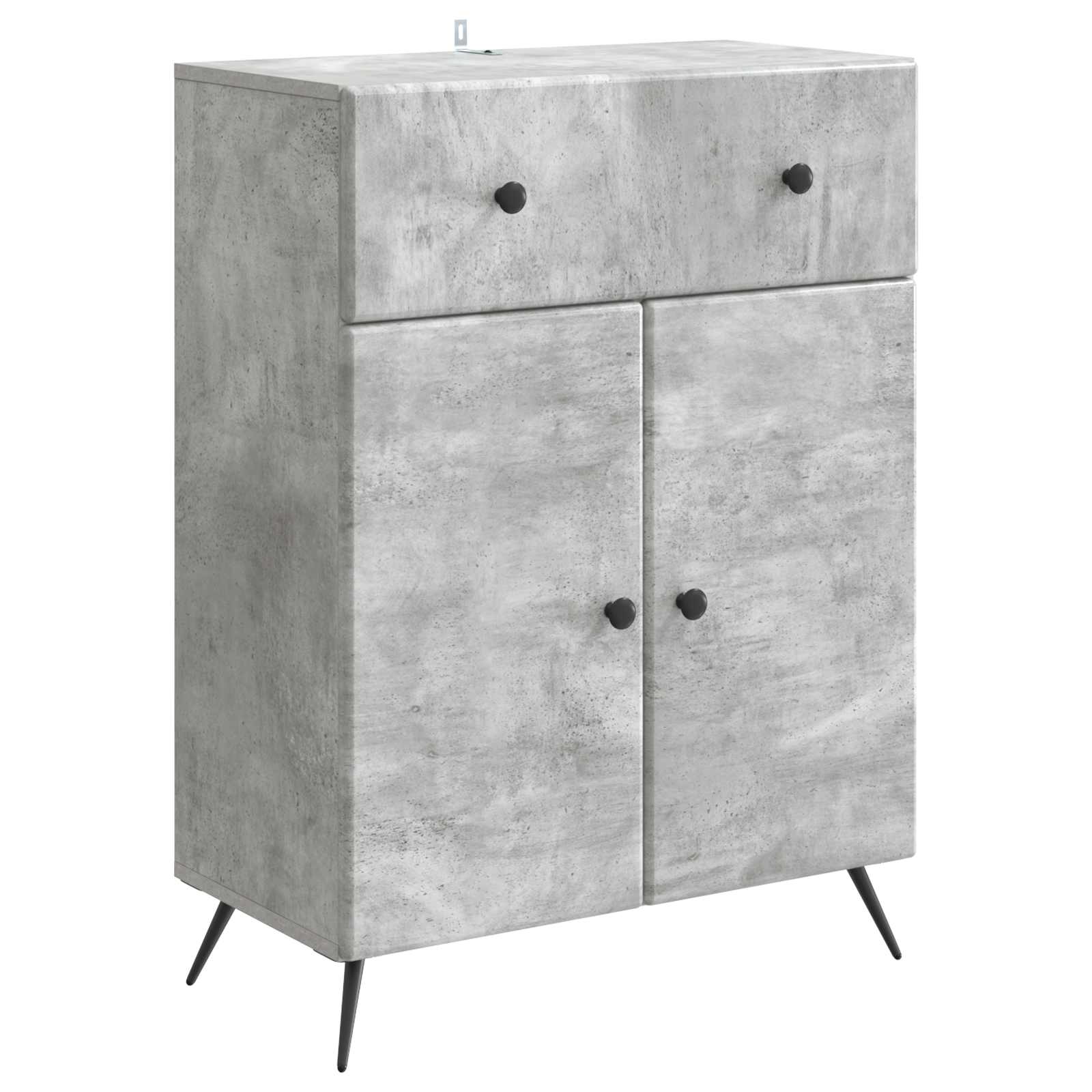 vidaXL Dressoir met lade Zwart 66 x 34,5 x 90 cm Bewerkt hout