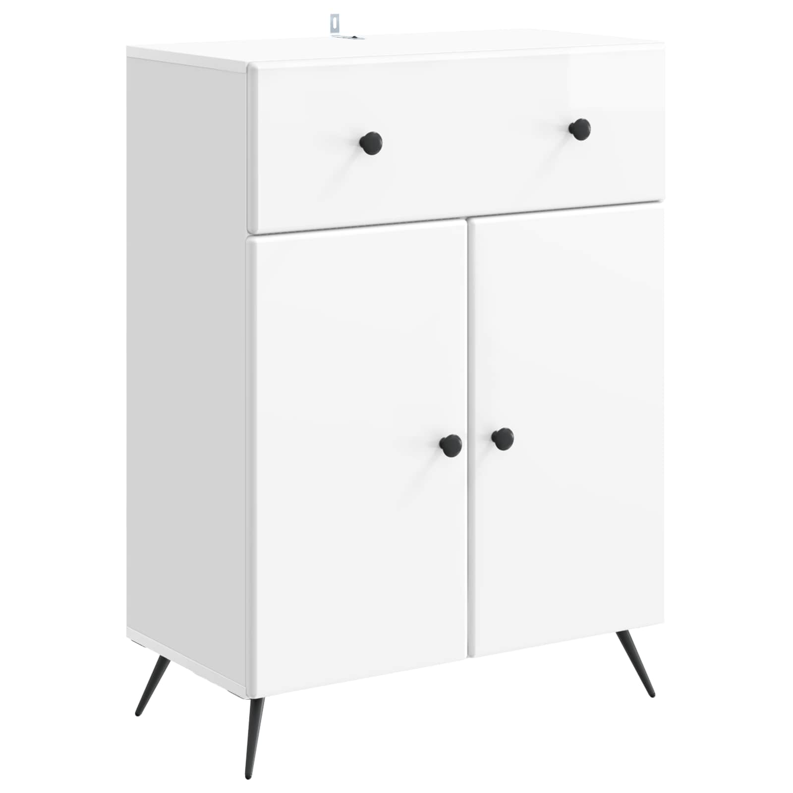 vidaXL Dressoir met lade Zwart 66 x 34,5 x 90 cm Bewerkt hout