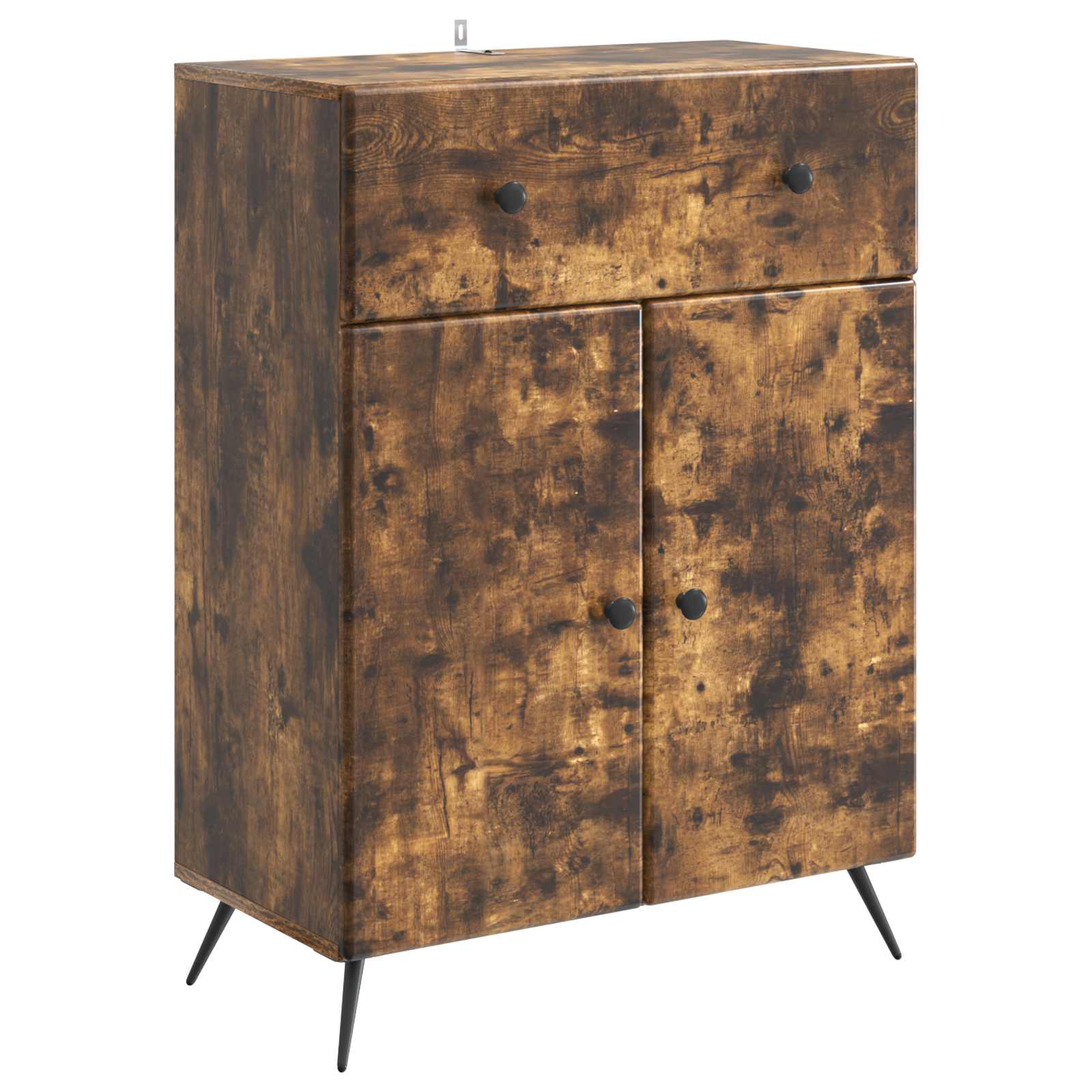 vidaXL Dressoir met lade Zwart 66 x 34,5 x 90 cm Bewerkt hout