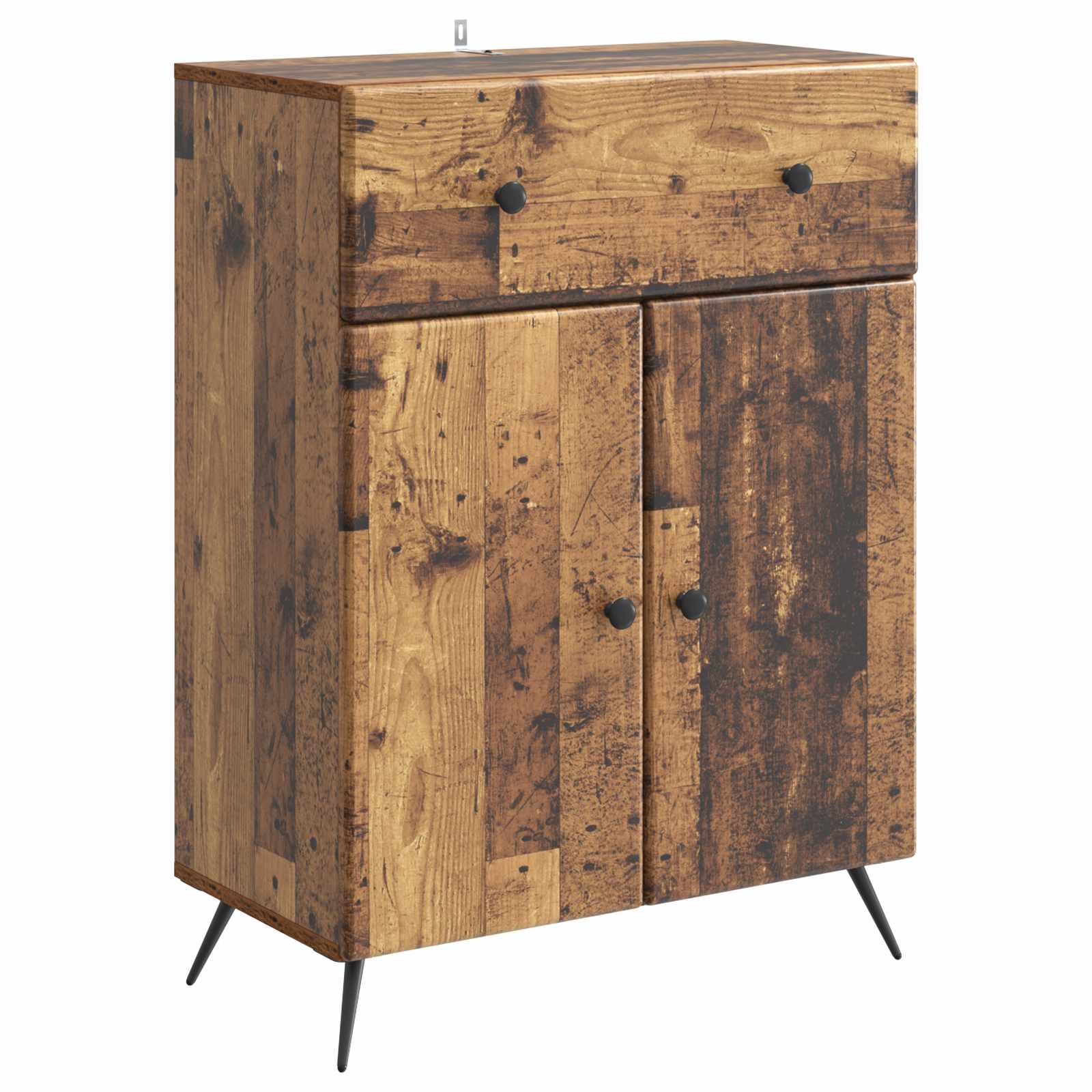 vidaXL Dressoir met lade Zwart 66 x 34,5 x 90 cm Bewerkt hout