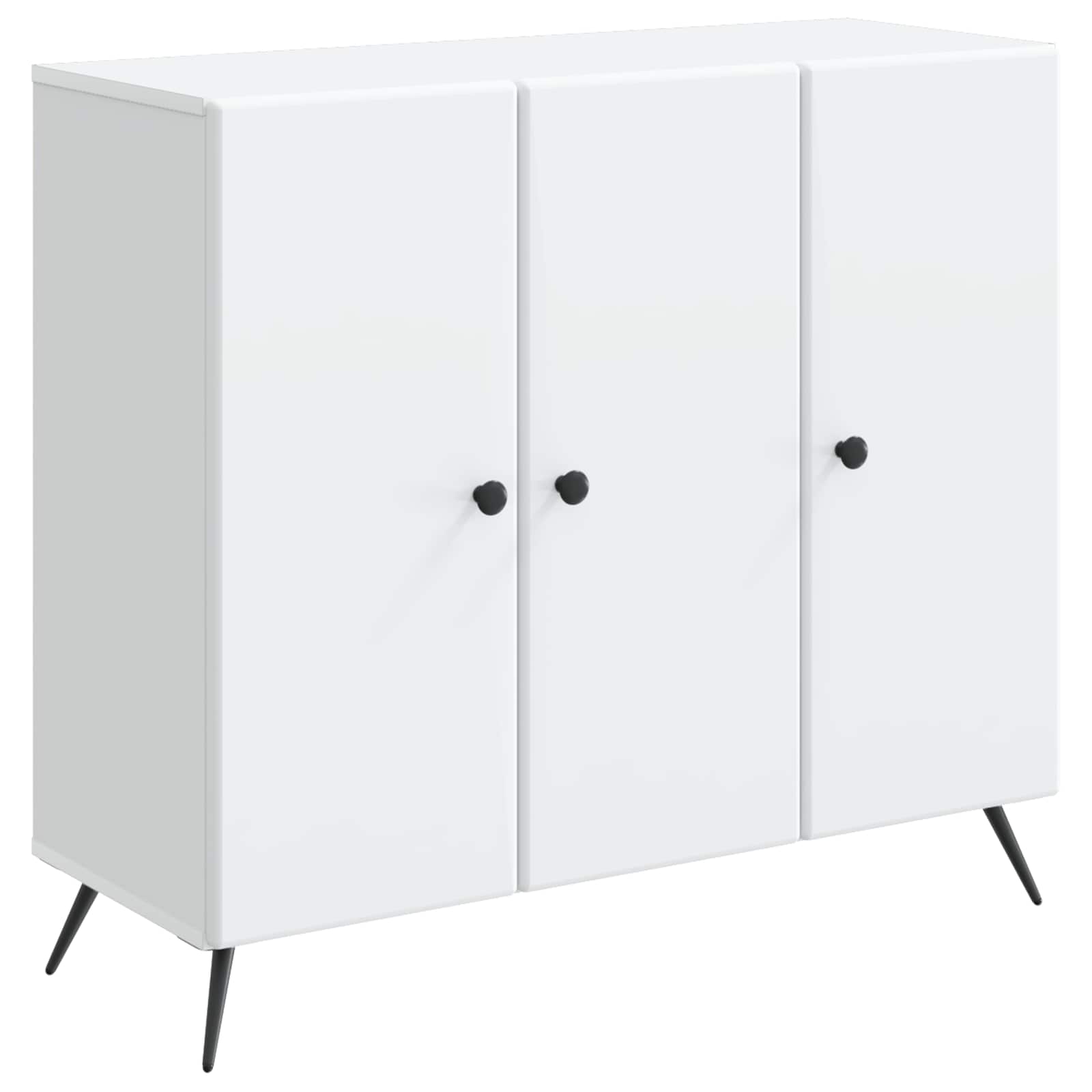 vidaXL Dressoir Zwart 89 x 34,5 x 80 cm Bewerkt hout