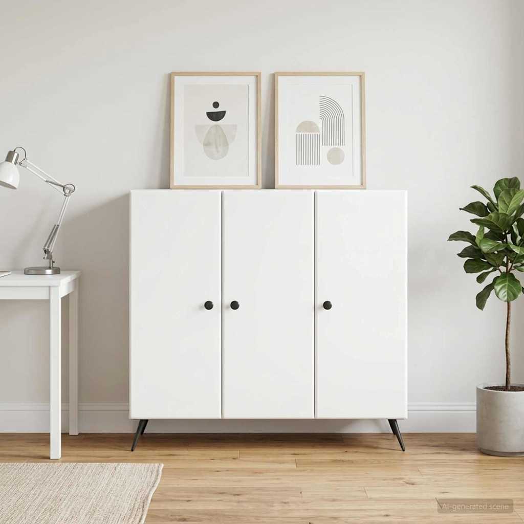 vidaXL Dressoir Zwart 89 x 34,5 x 80 cm Bewerkt hout