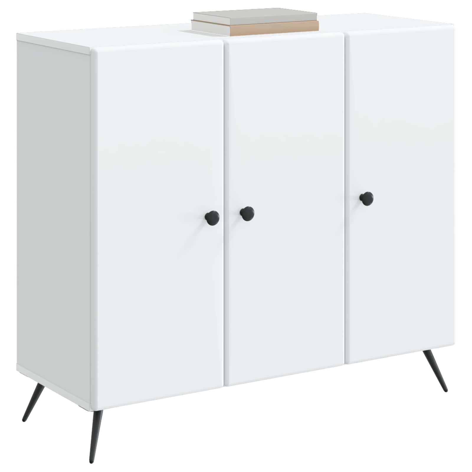 vidaXL Dressoir Zwart 89 x 34,5 x 80 cm Bewerkt hout