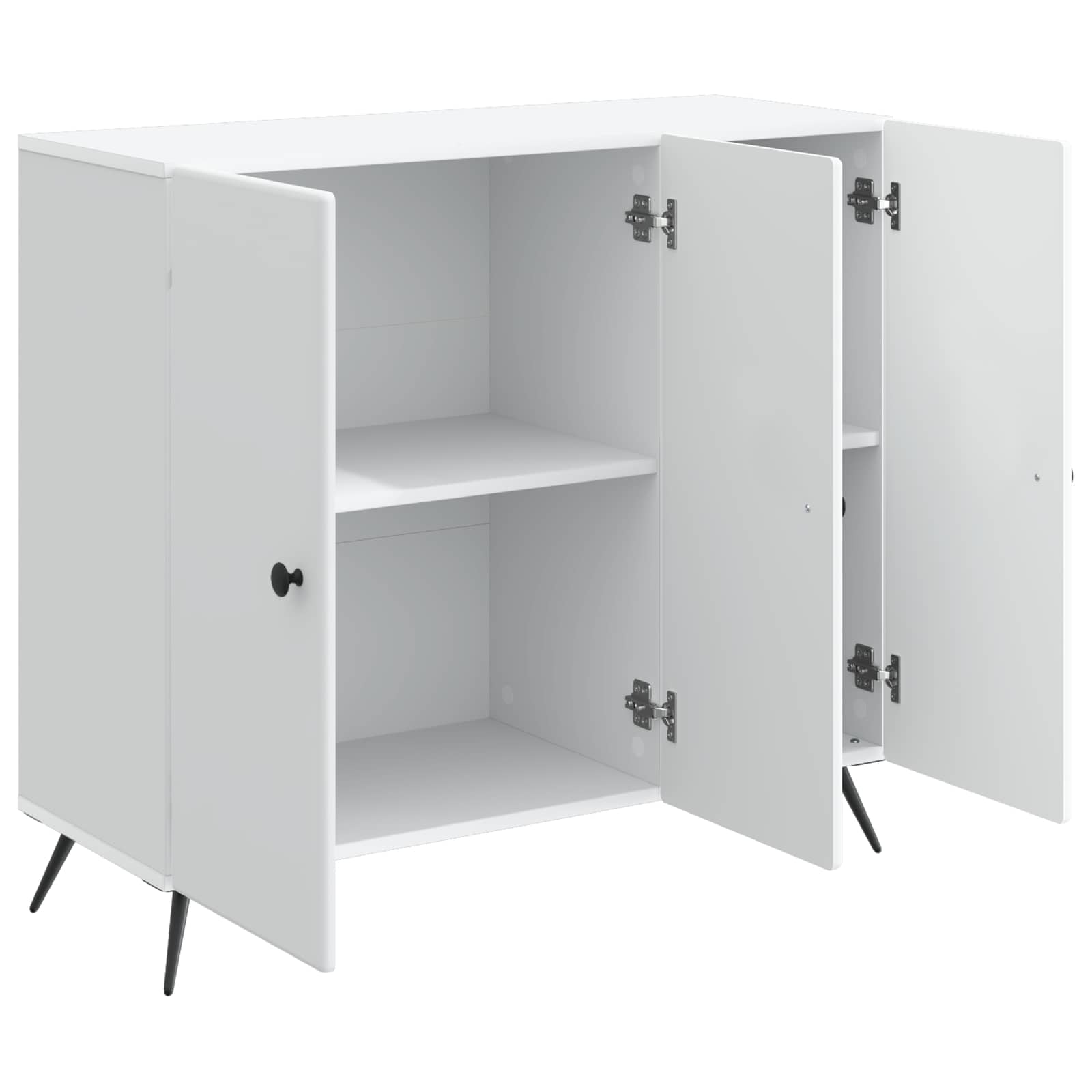 vidaXL Dressoir Zwart 89 x 34,5 x 80 cm Bewerkt hout